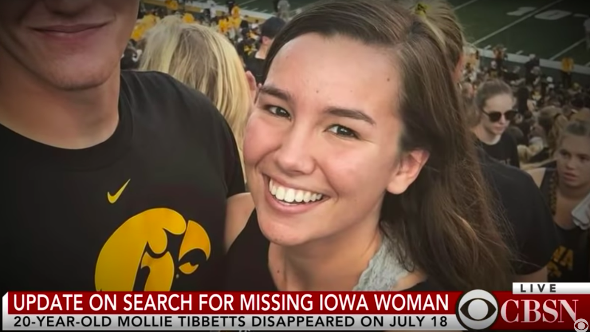 University of Iowa student Mollie Tibbetts, 20. Photo: Screenshot via CBS News YouTube