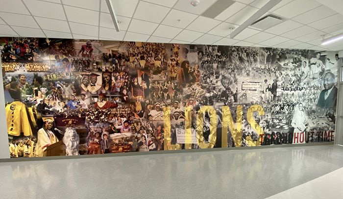 West Charlotte wall of history