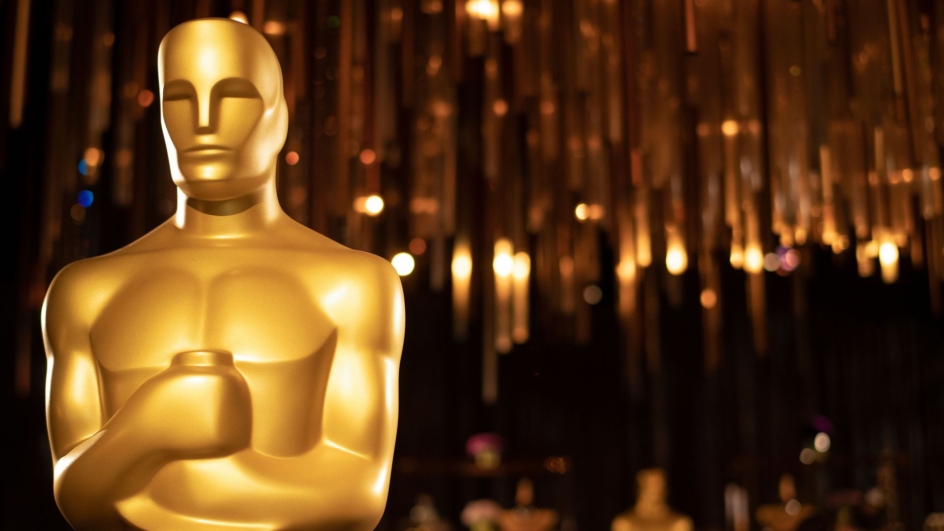 An Oscar Statue is displayed at the 92nd Annual Academy Awards Governors Ball press preview at The Ray Dolby Ballroom at Hollywood & Highland Center, in Hollywood, California, on January 31