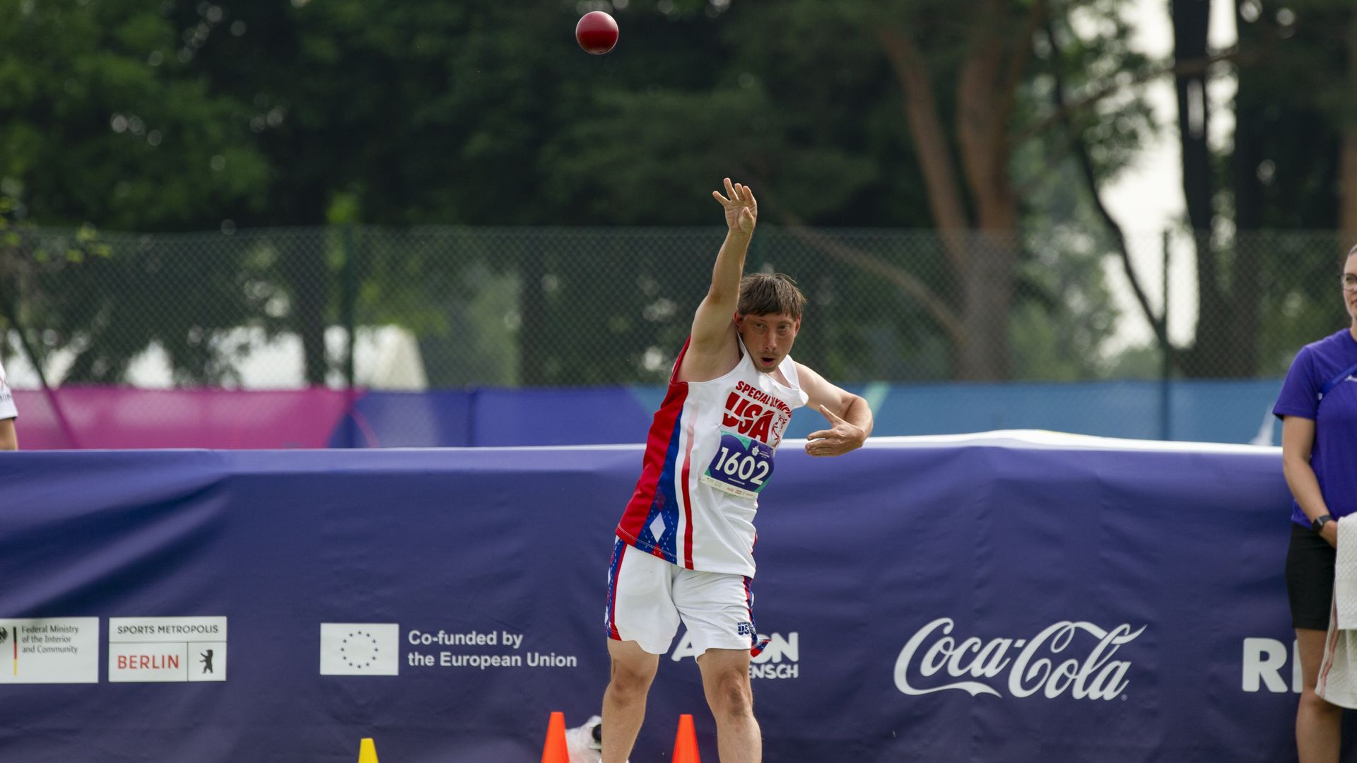 Phillip Blount of Mecklenburg County competing in the Special Olympics in Berlin