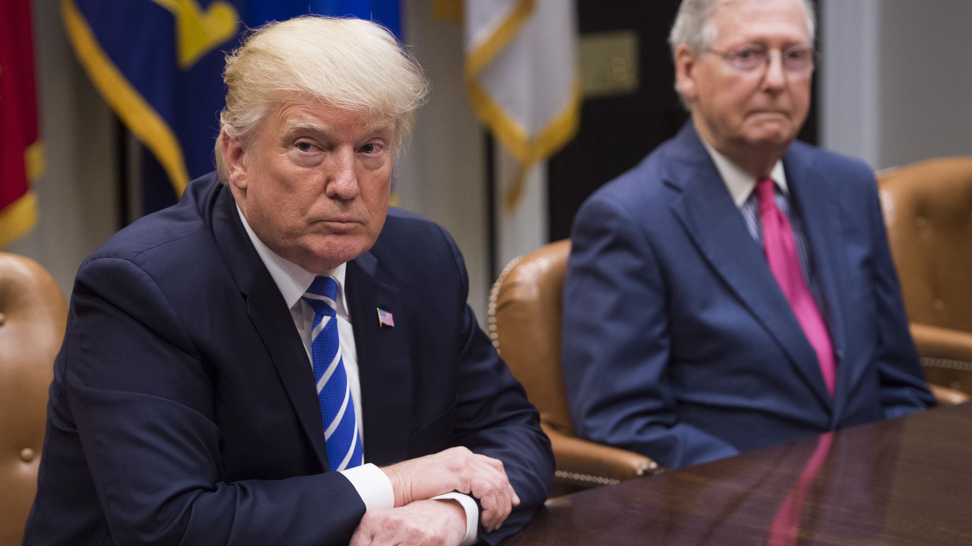 President Donald Trump and Senate Majority Leader Mitch McConnell 