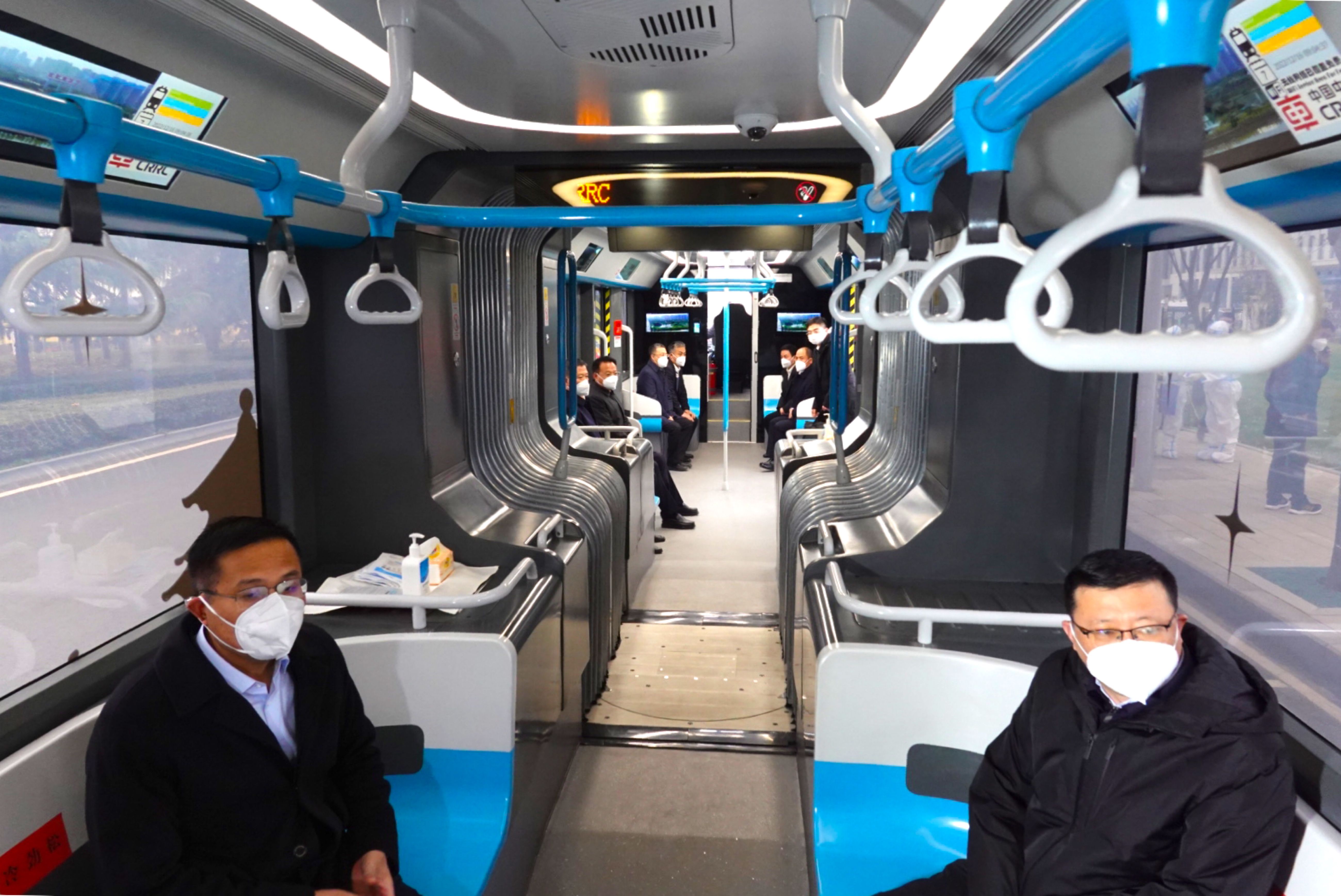 Inside a Chinese "smart bus."
