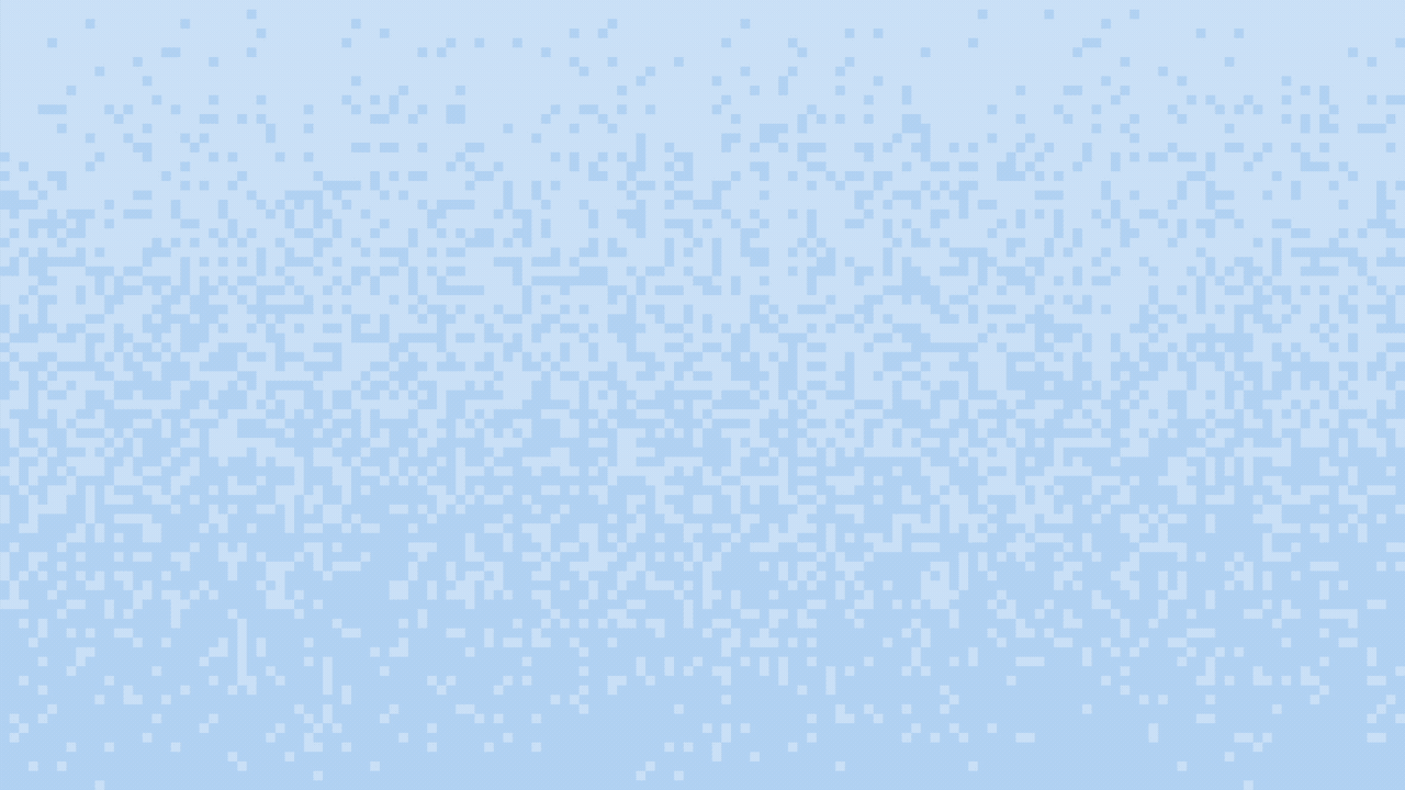 Illustration of a pixelated bird and bee flying across the image.