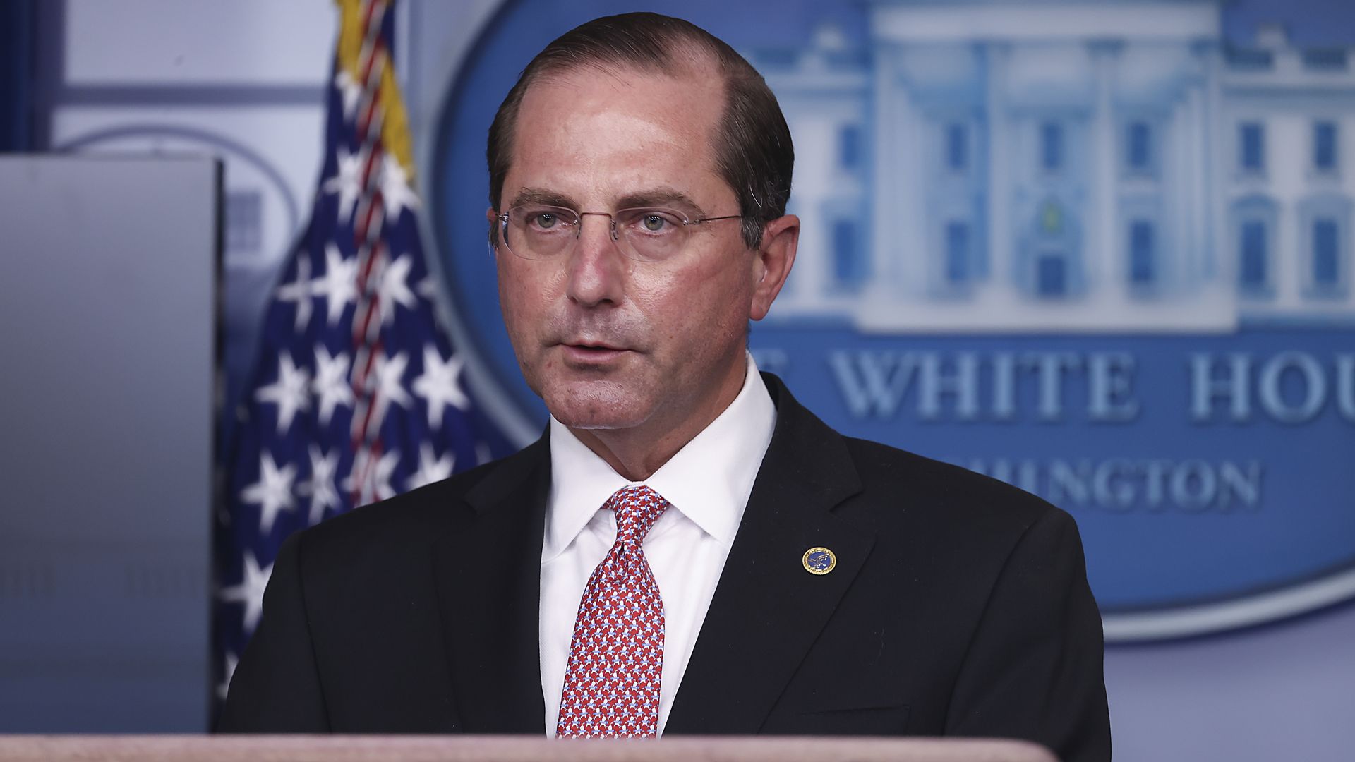 DHHS Secretary Alex Azar speaks at the White House