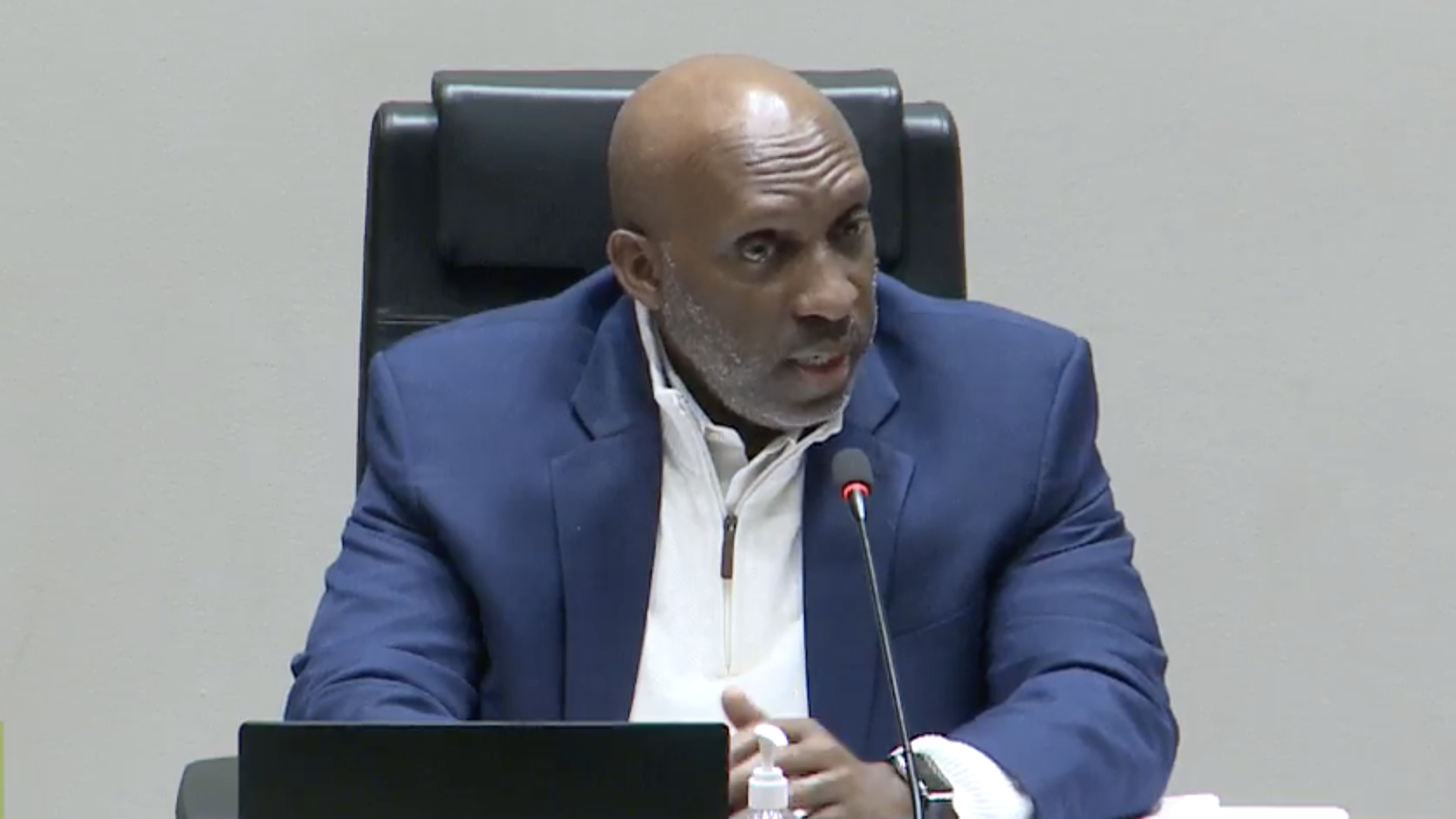 TC Broadnax talking during a meeting