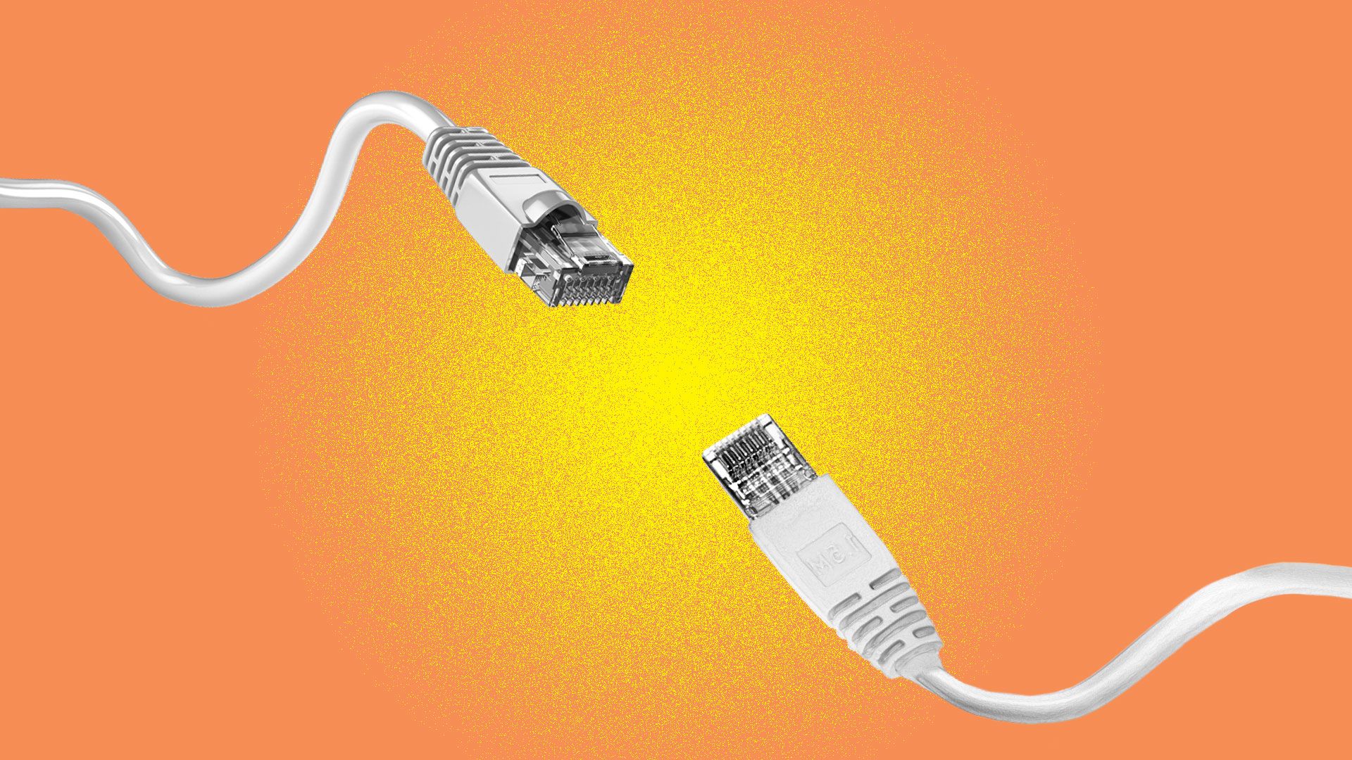 Illustration of two Ethernet cables.