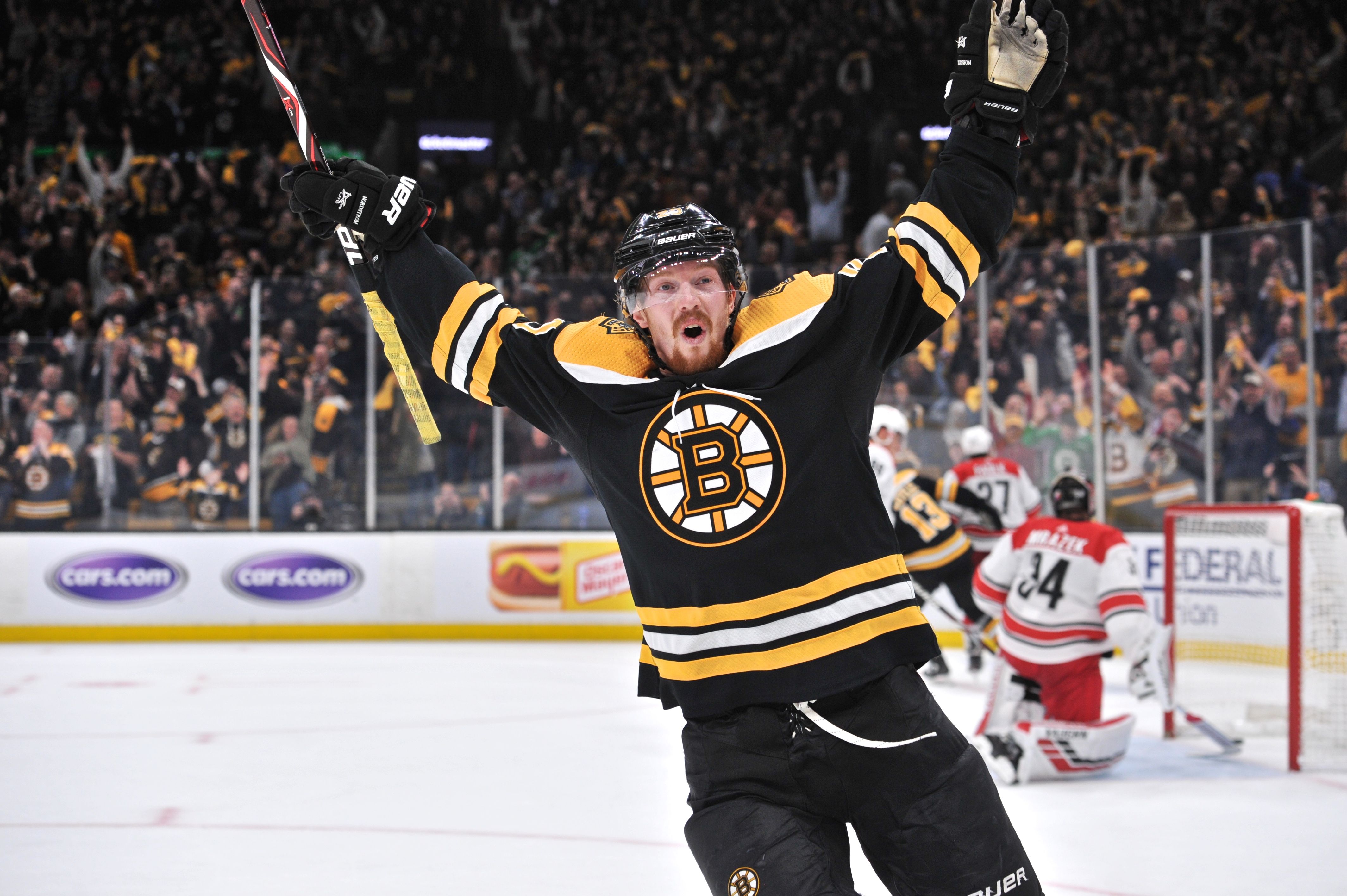 Bruins celebrate a goal