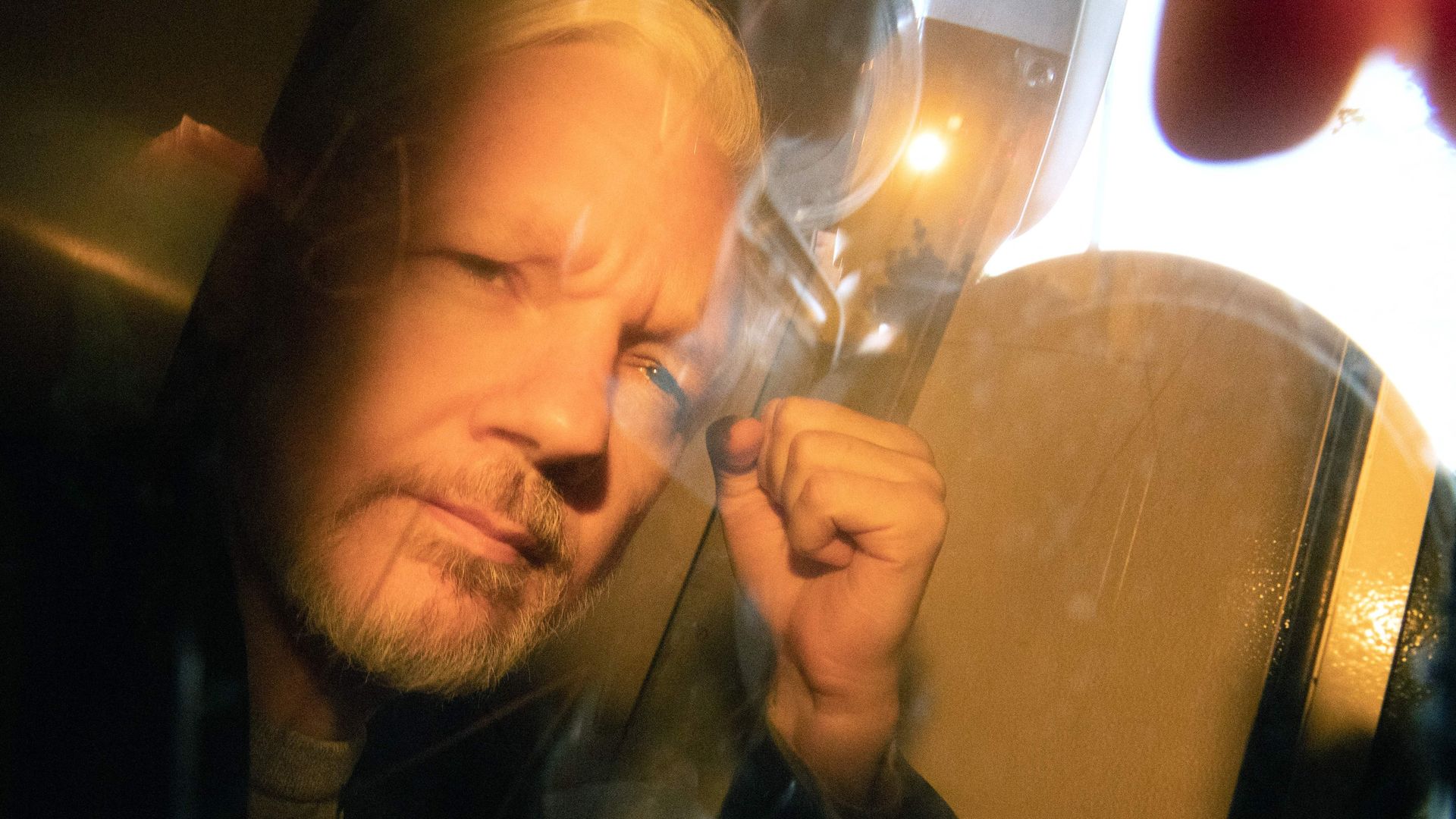 Julian Assange arriving to a London court in 2019.