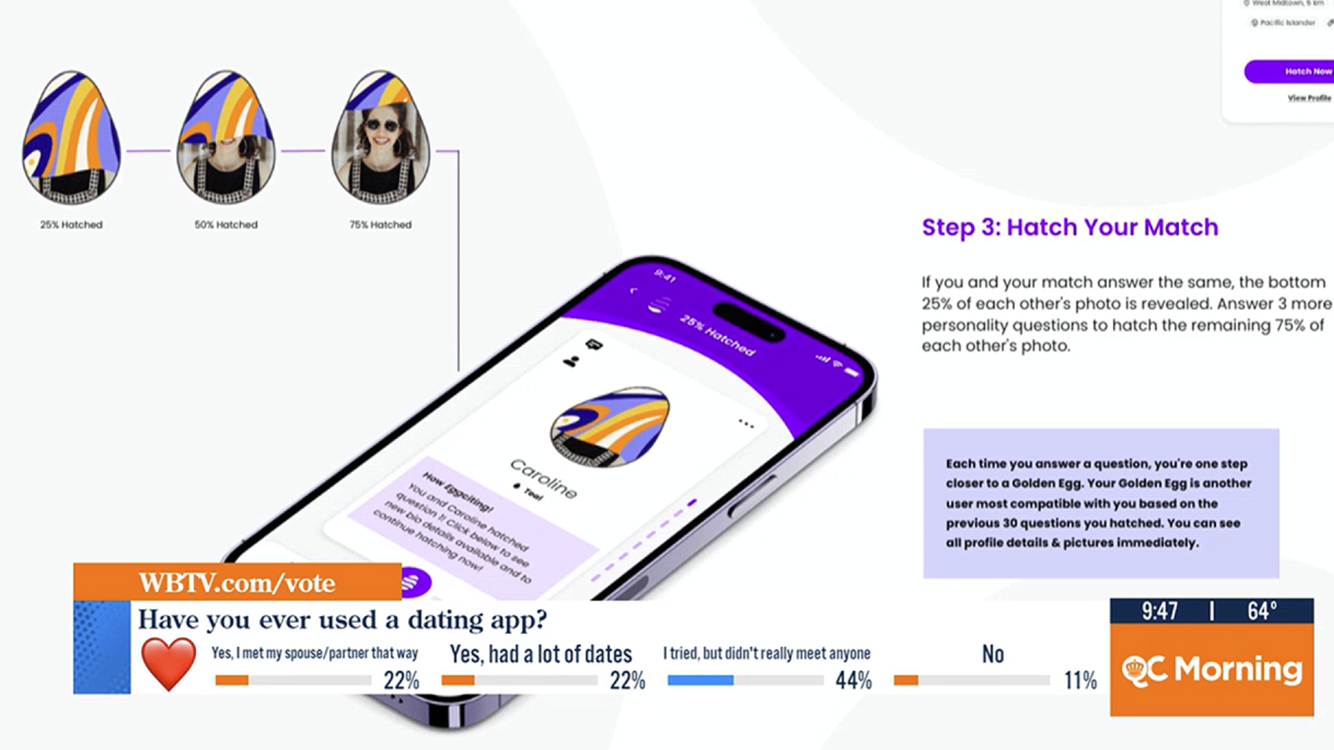 screen shot of a dating app