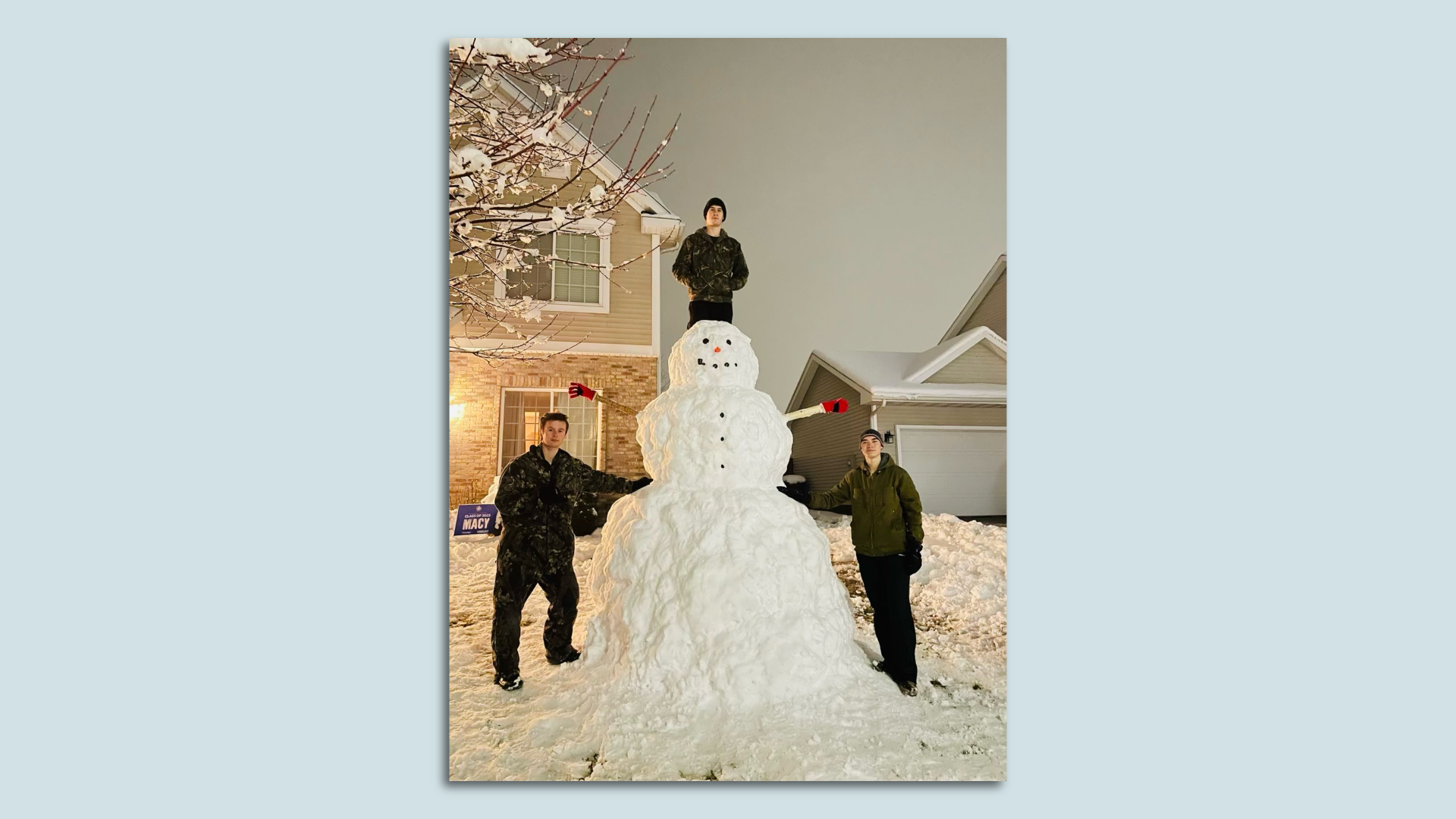 A giant snowman