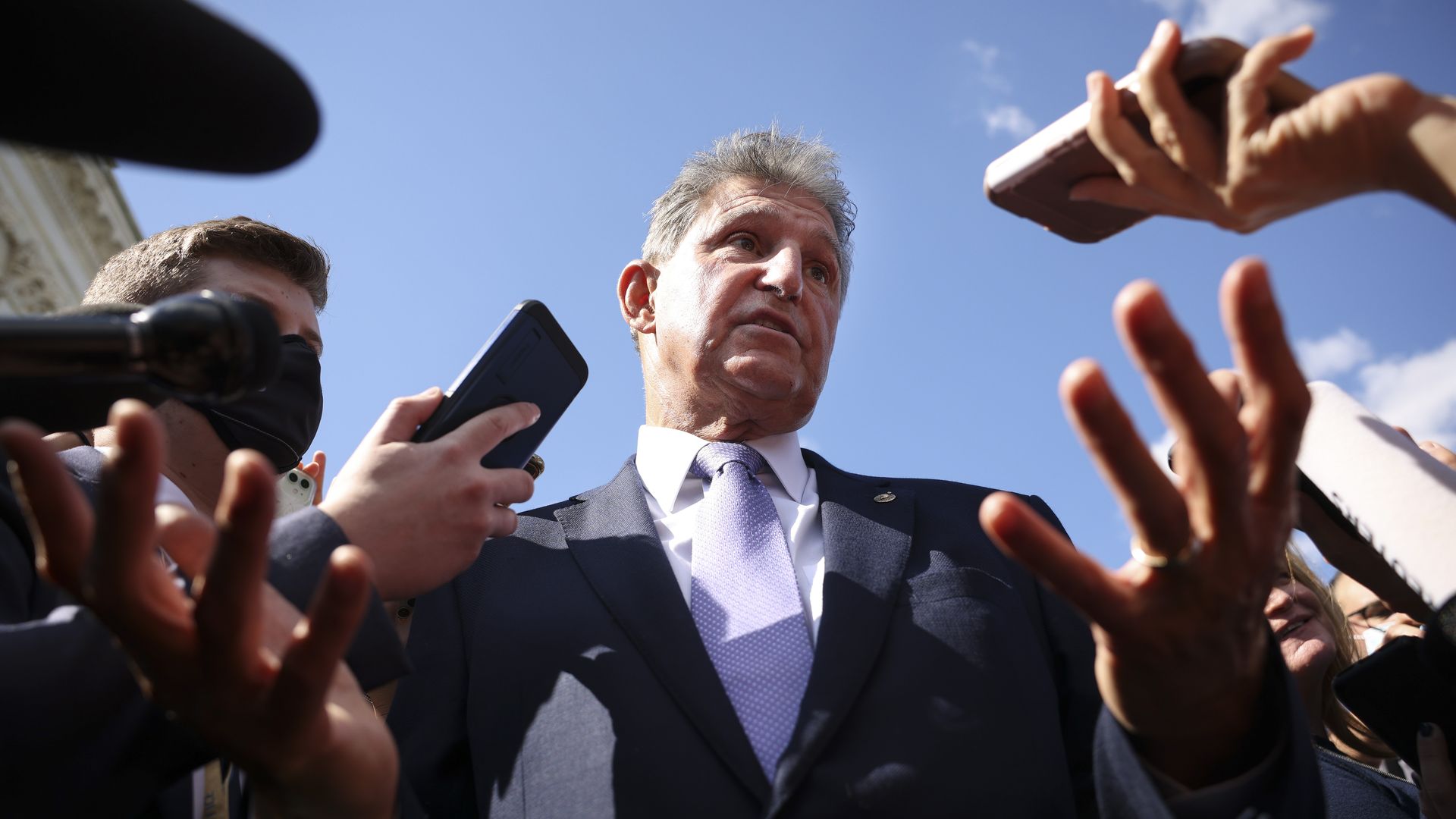 Manchin speaking to reporters