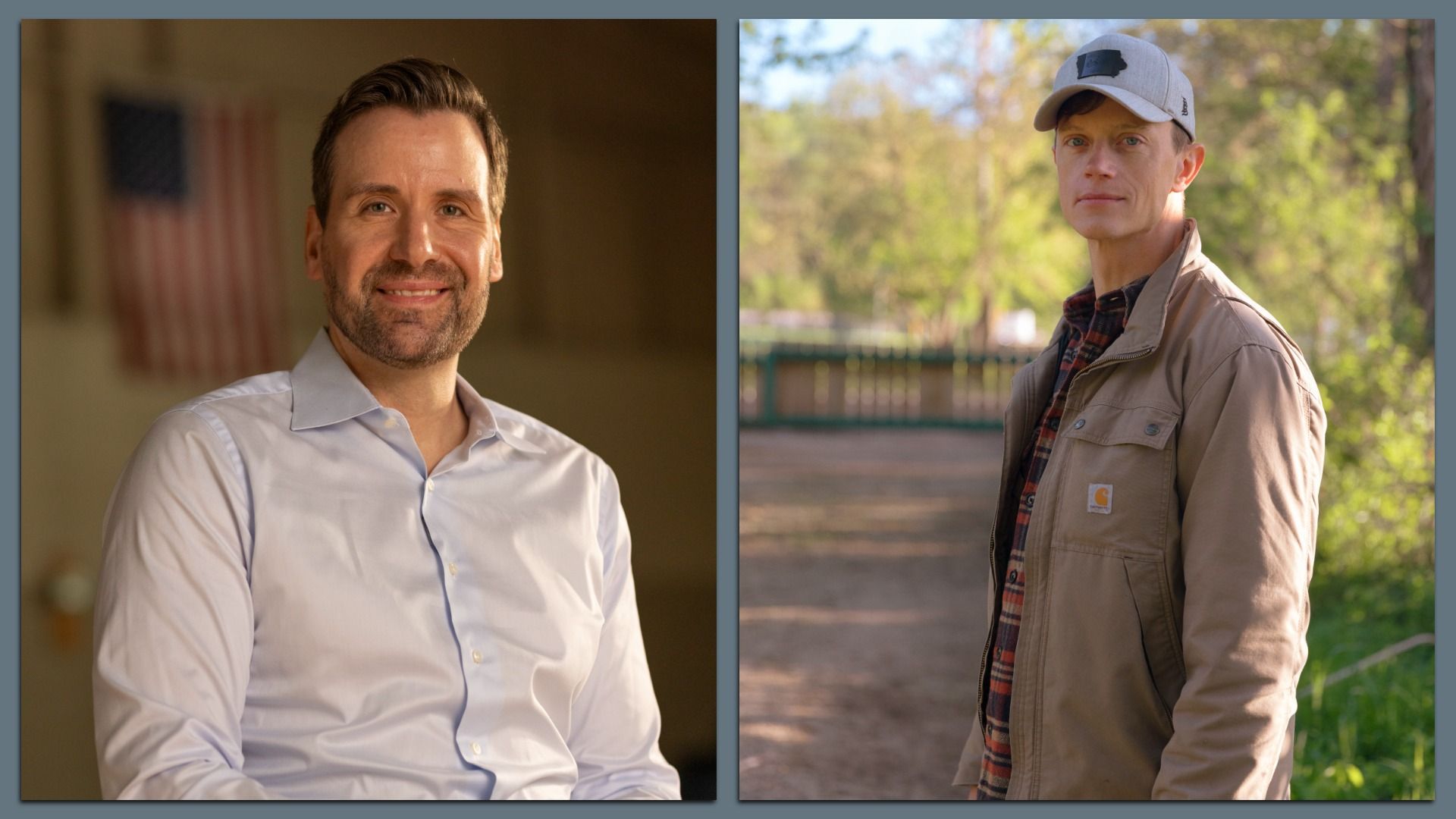 A photo of Iowa state Rep. Josh Turek (left) and State Auditor Rob Sand