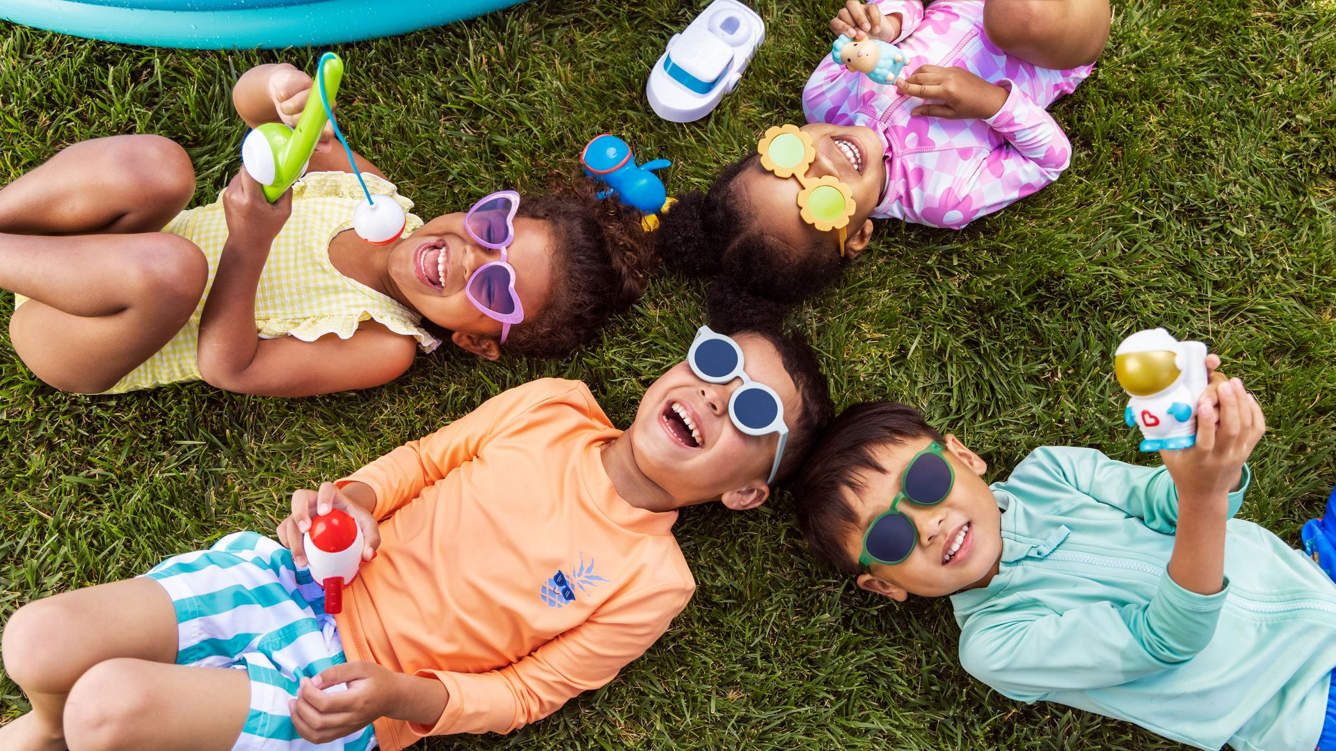A group of children playing.
