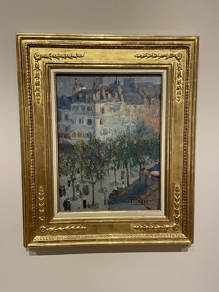 "Clicy Boulevard" in Paris by Pablo Picasso in "Picasso Landscapes: Out of Bounds." Photo: Ashley Mahoney/Axios