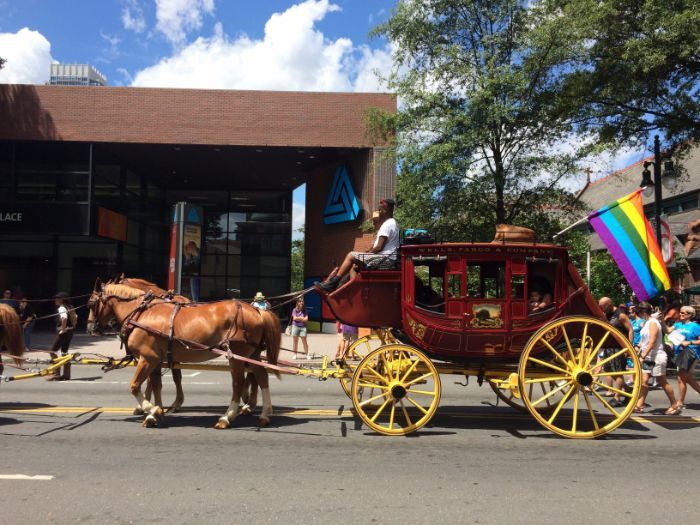 Wells Fargo's carriage at Charlotte Pride 2016