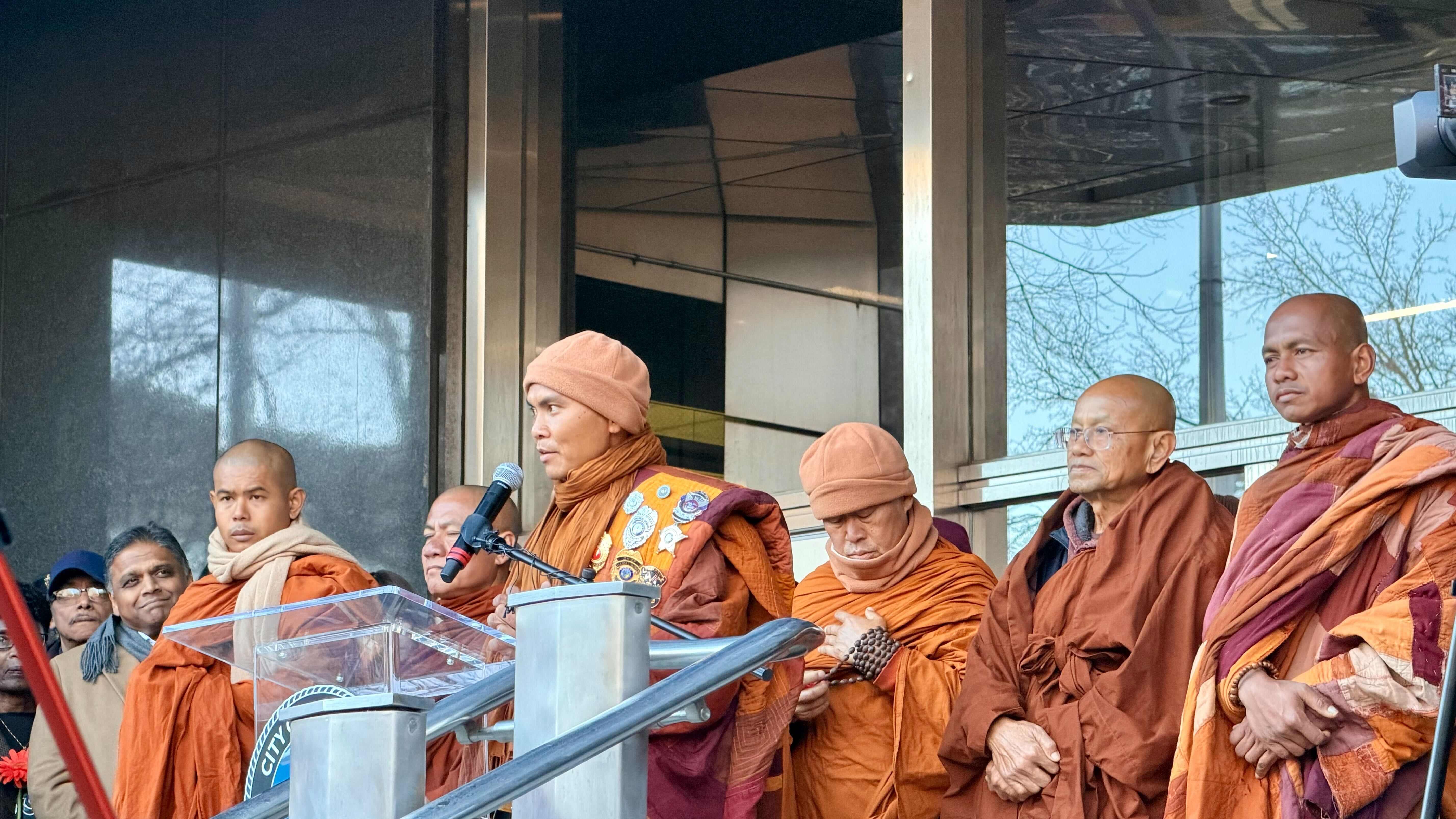 the lead monk speaks 