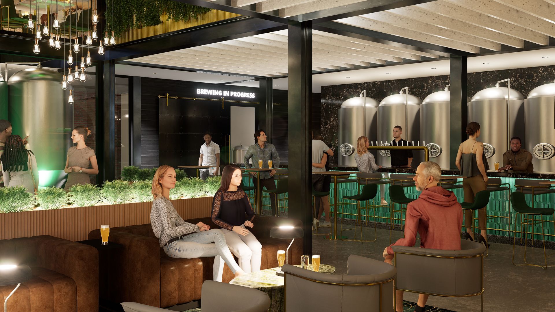 A rendering of Source Brewings' new location in Manayunk