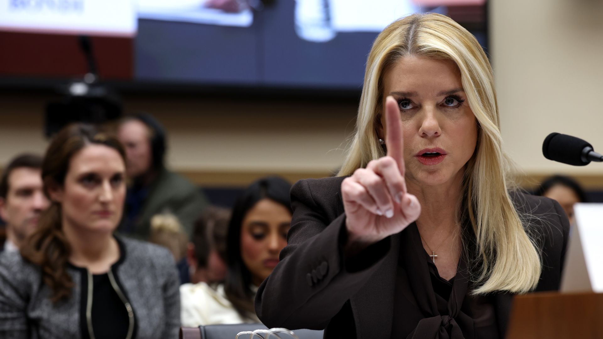 Attorney General Pam Bondi testifies before the House Judiciary Committee on Feb. 11.