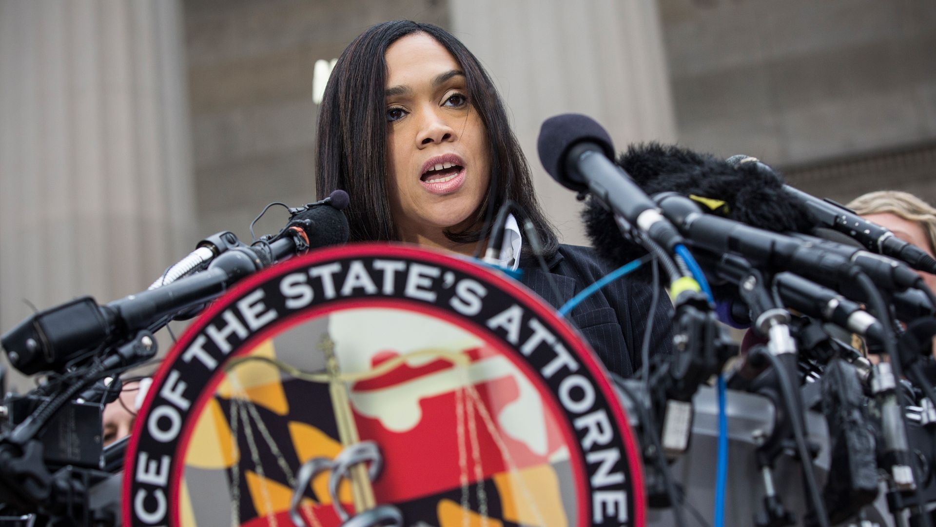 State's attorney for Baltimore Marilyn Mosby speaking during a press conference in the city in 2015.