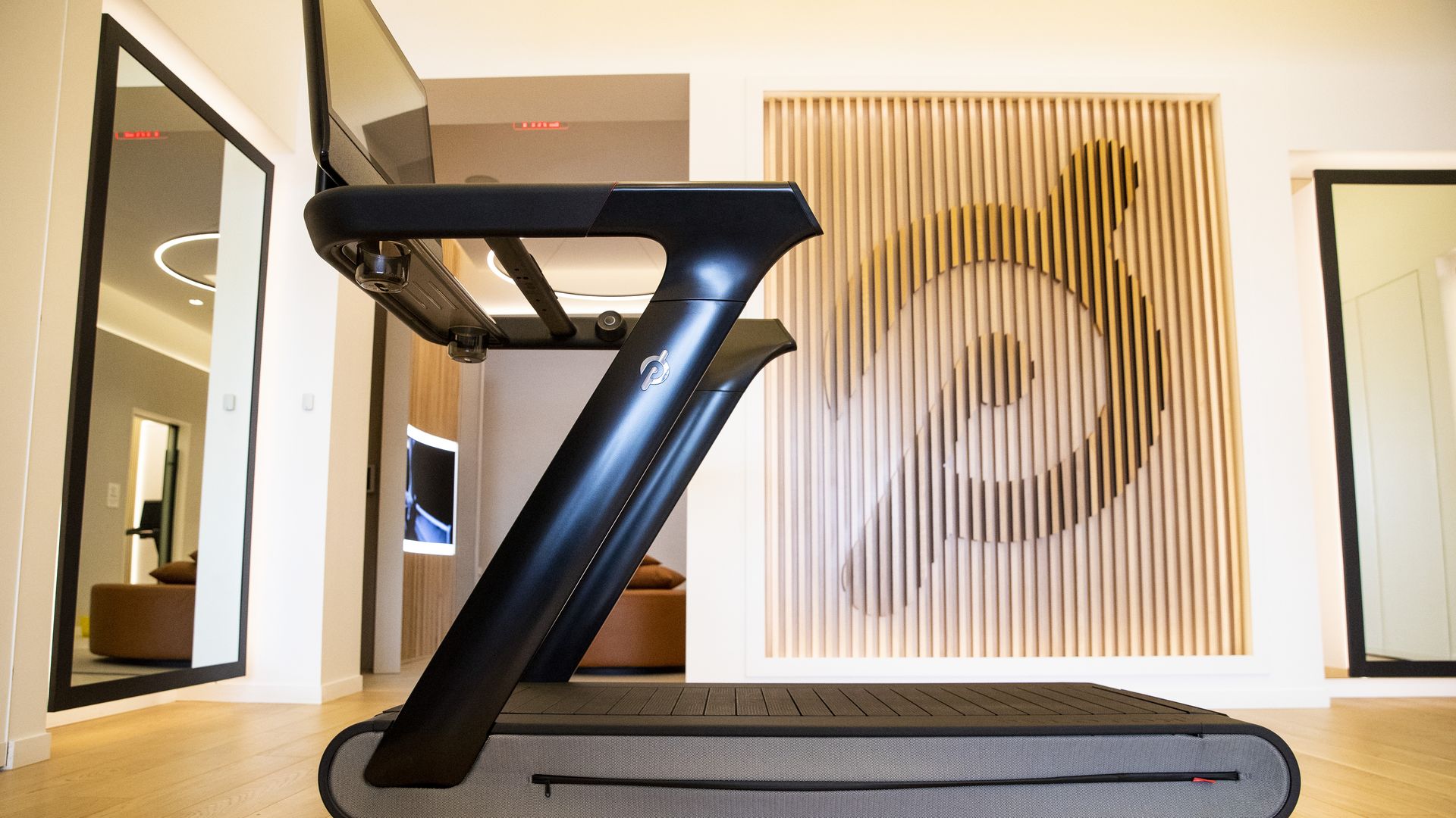 A Peloton Interactive Inc. Tread exercise machine for sale at the company's showroom in Dedham, Massachusetts, 
