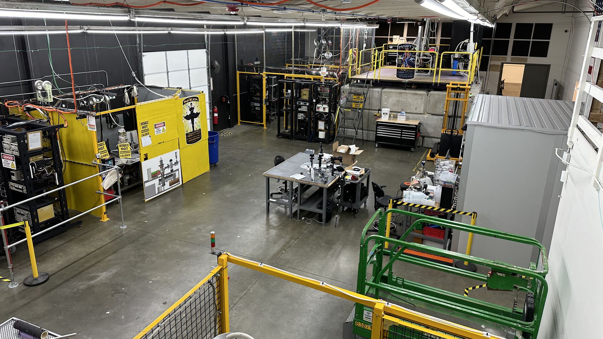 A picture of a workshop at Avalanche Energy's headquarters.