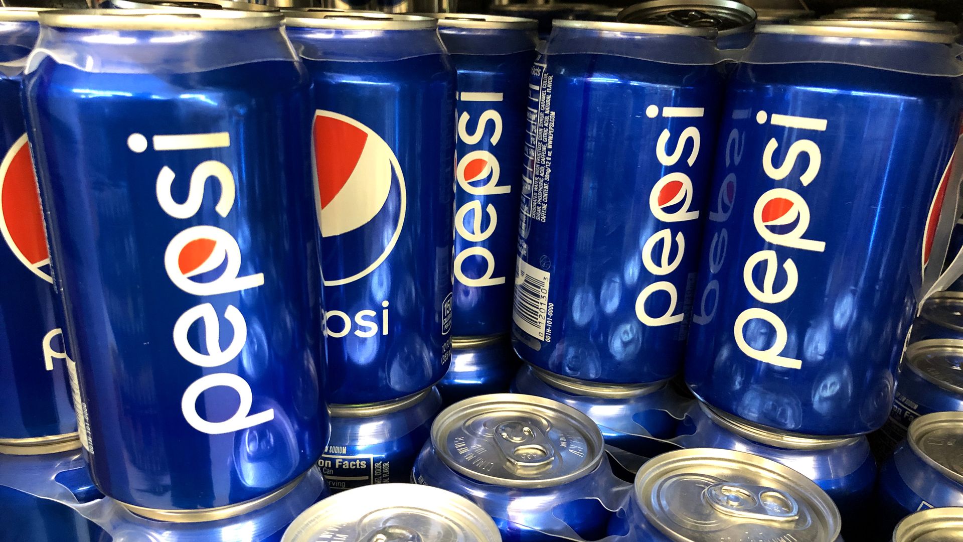 Cans of Pepsi