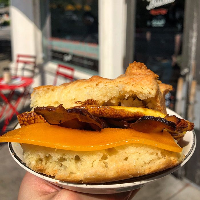 Bacon Egg Cheddar Biscuit Sandwich callie's hot biscuit