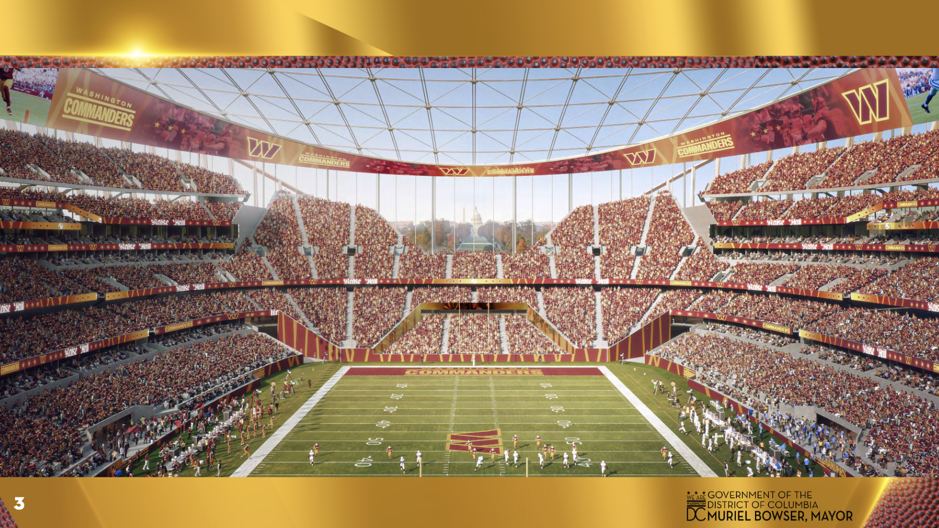 A rendering of a new stadium
