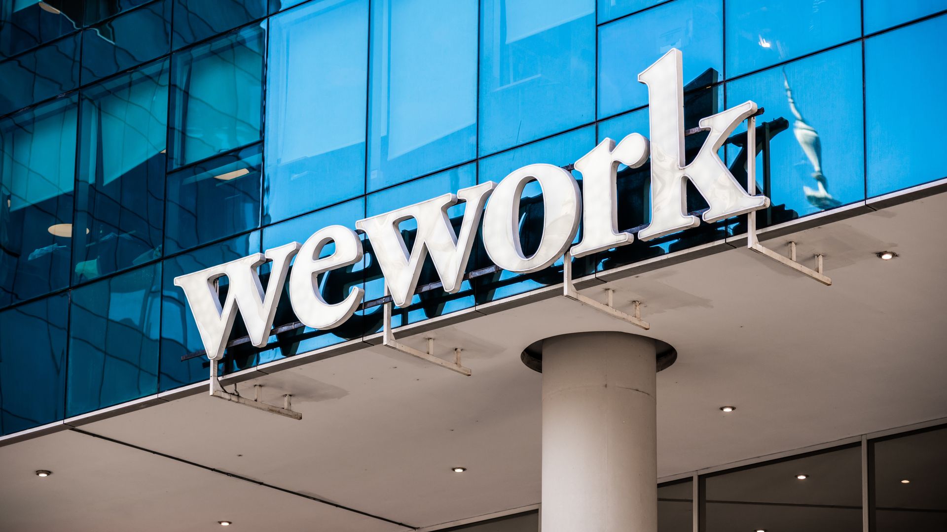 WeWork logo in Buenos Aires