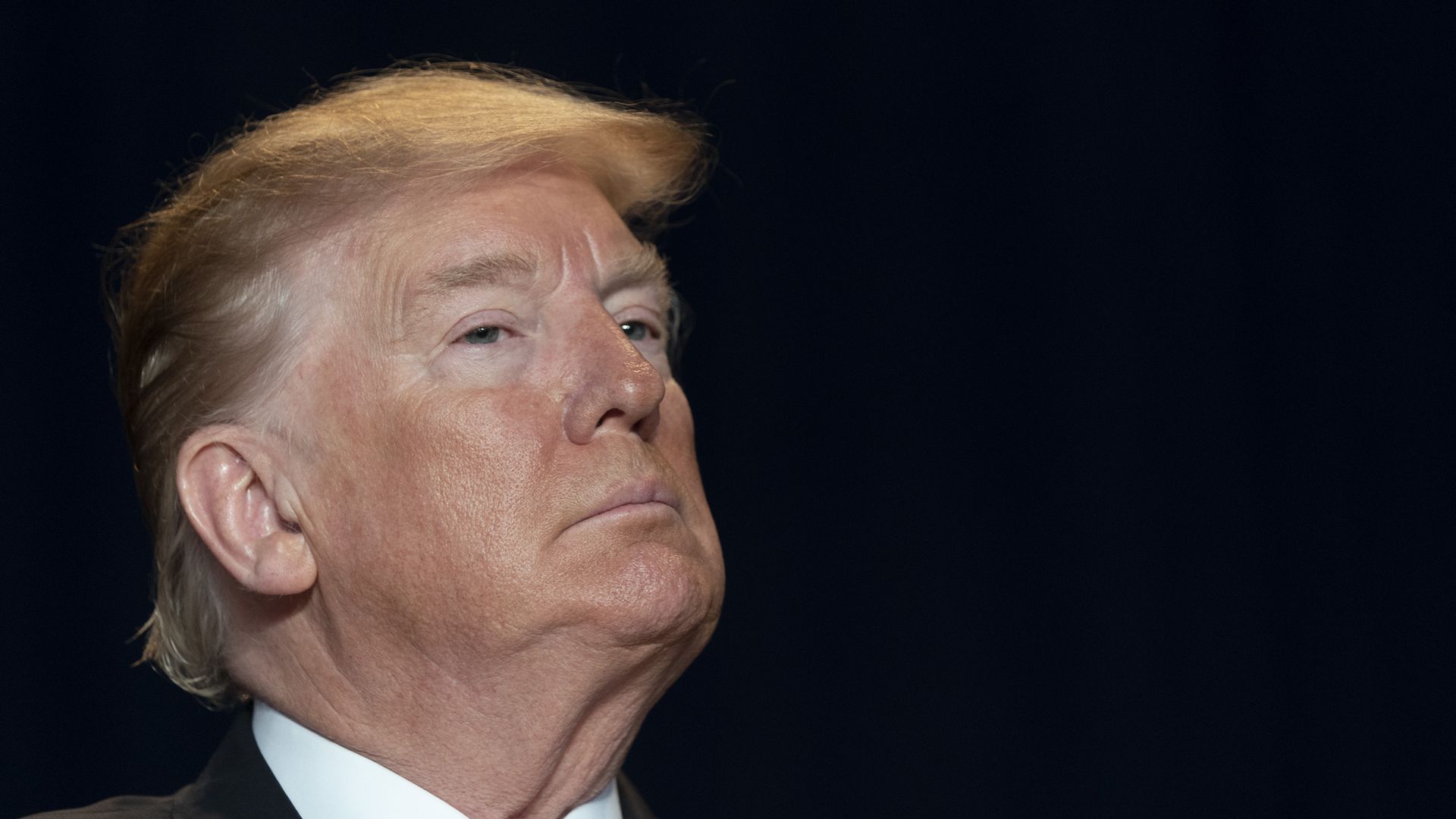 Donald Trump looks mad.