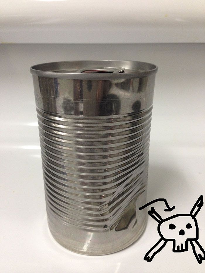 dented can