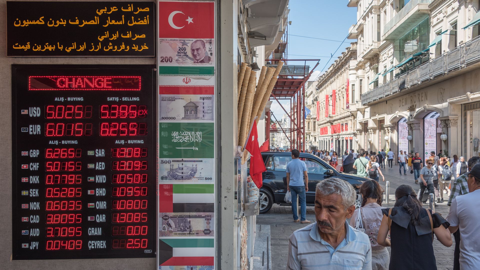 Foreign exchange booth in Turkey