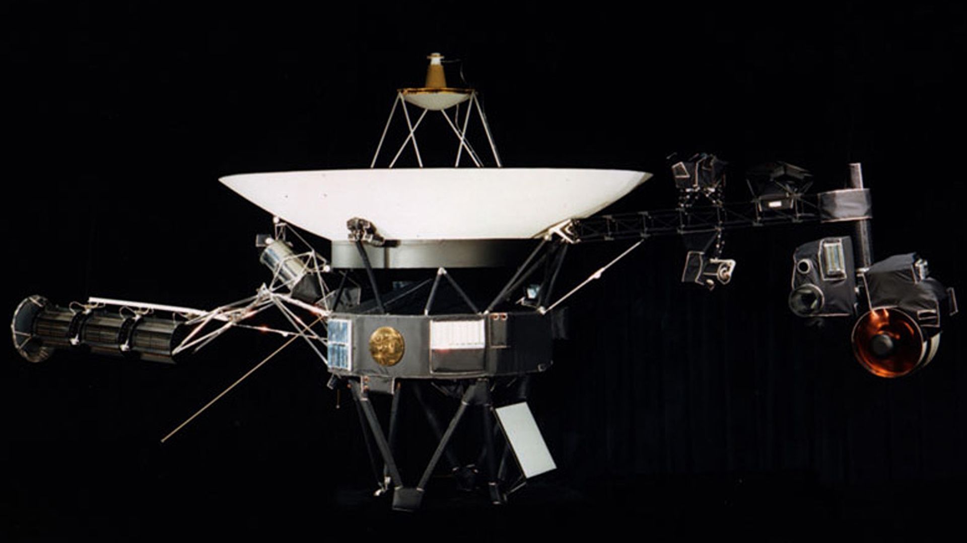 A NASA image of the Voyager 1 space probe, launched in 1977 to study the outer solar system and interstellar space. Photo: NASA