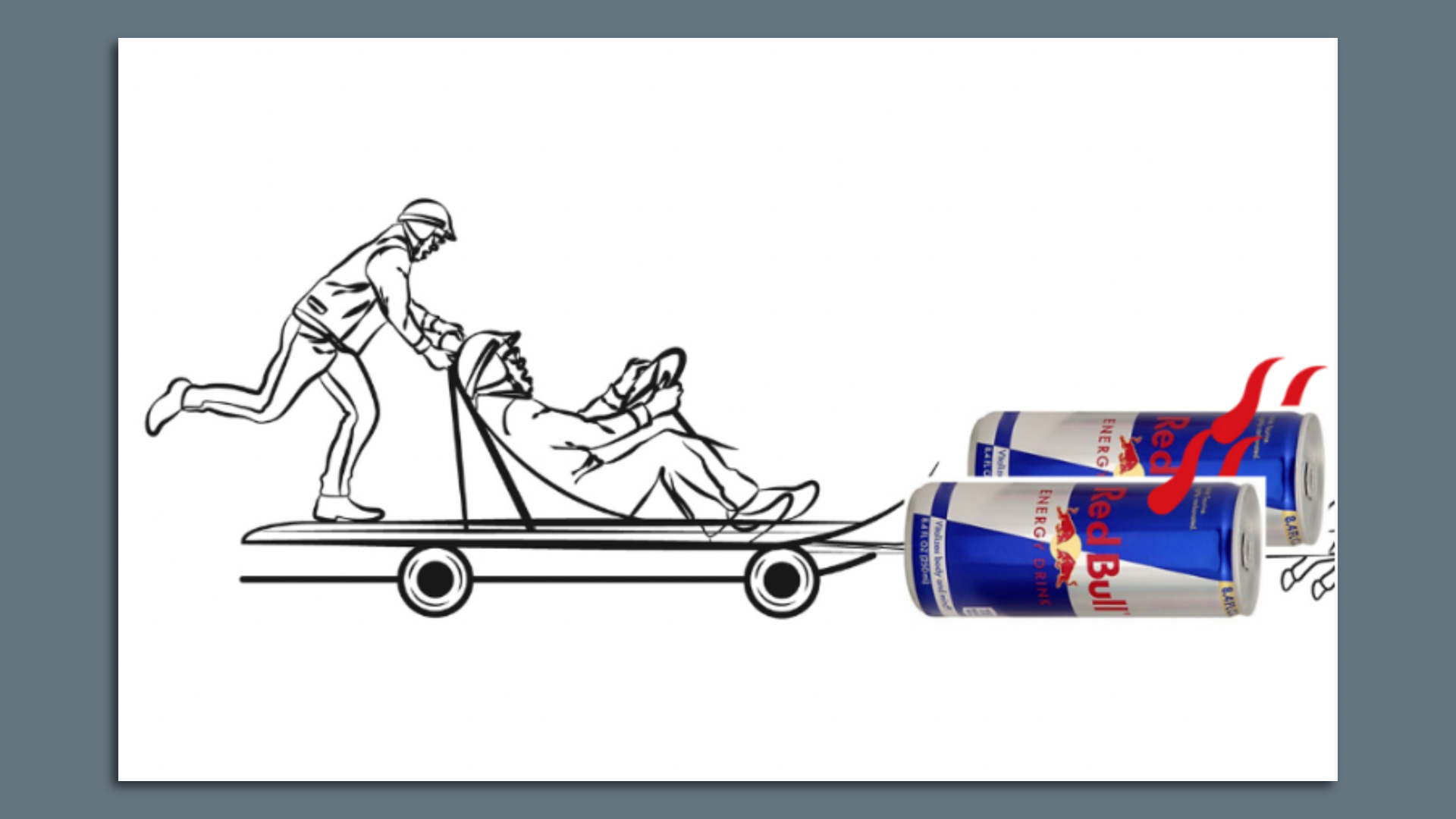 A drawing of a soapbox car.