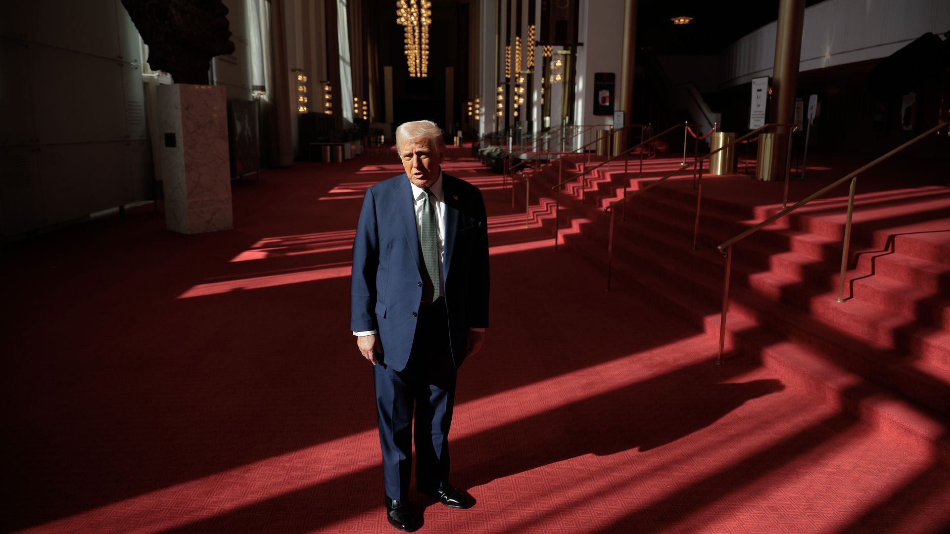 President Trump in the Grand Foyer