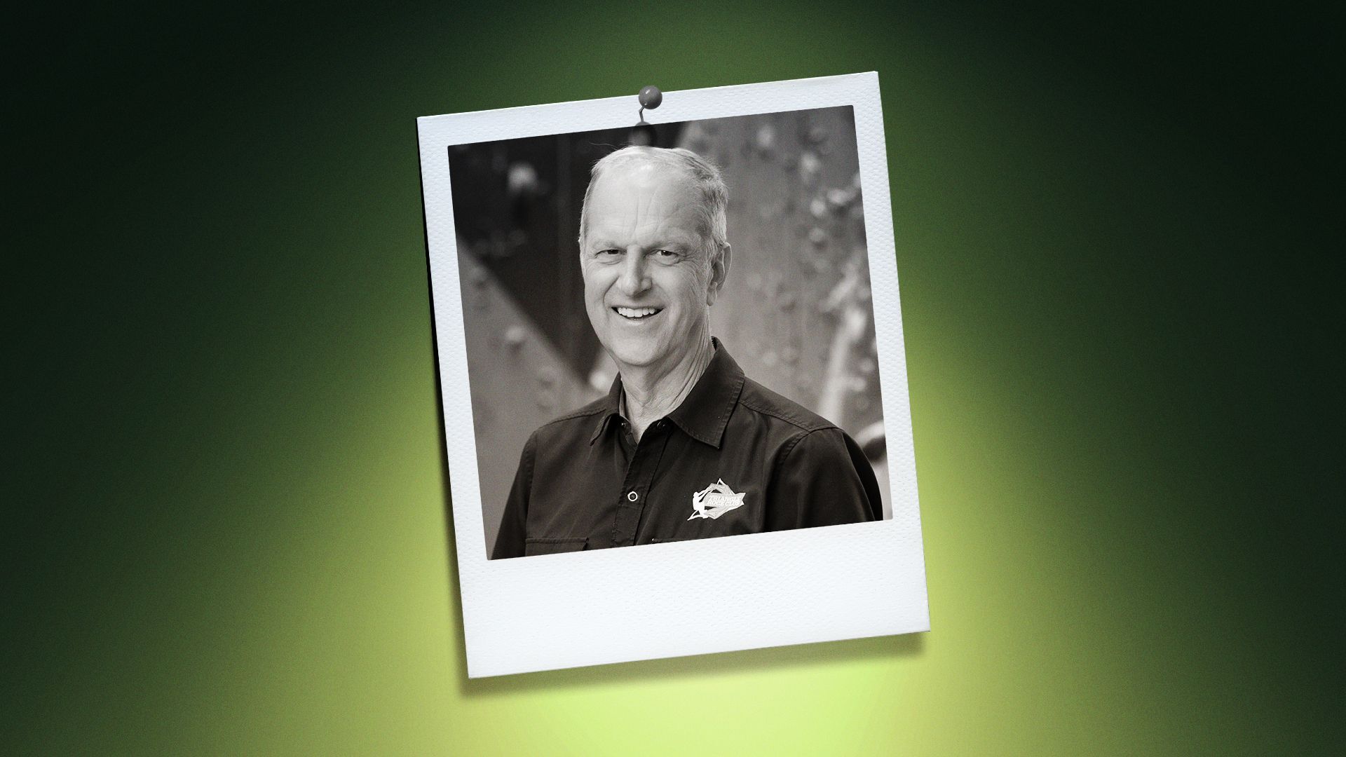 Photo illustration of Joel Graybeal in a polaroid photo.