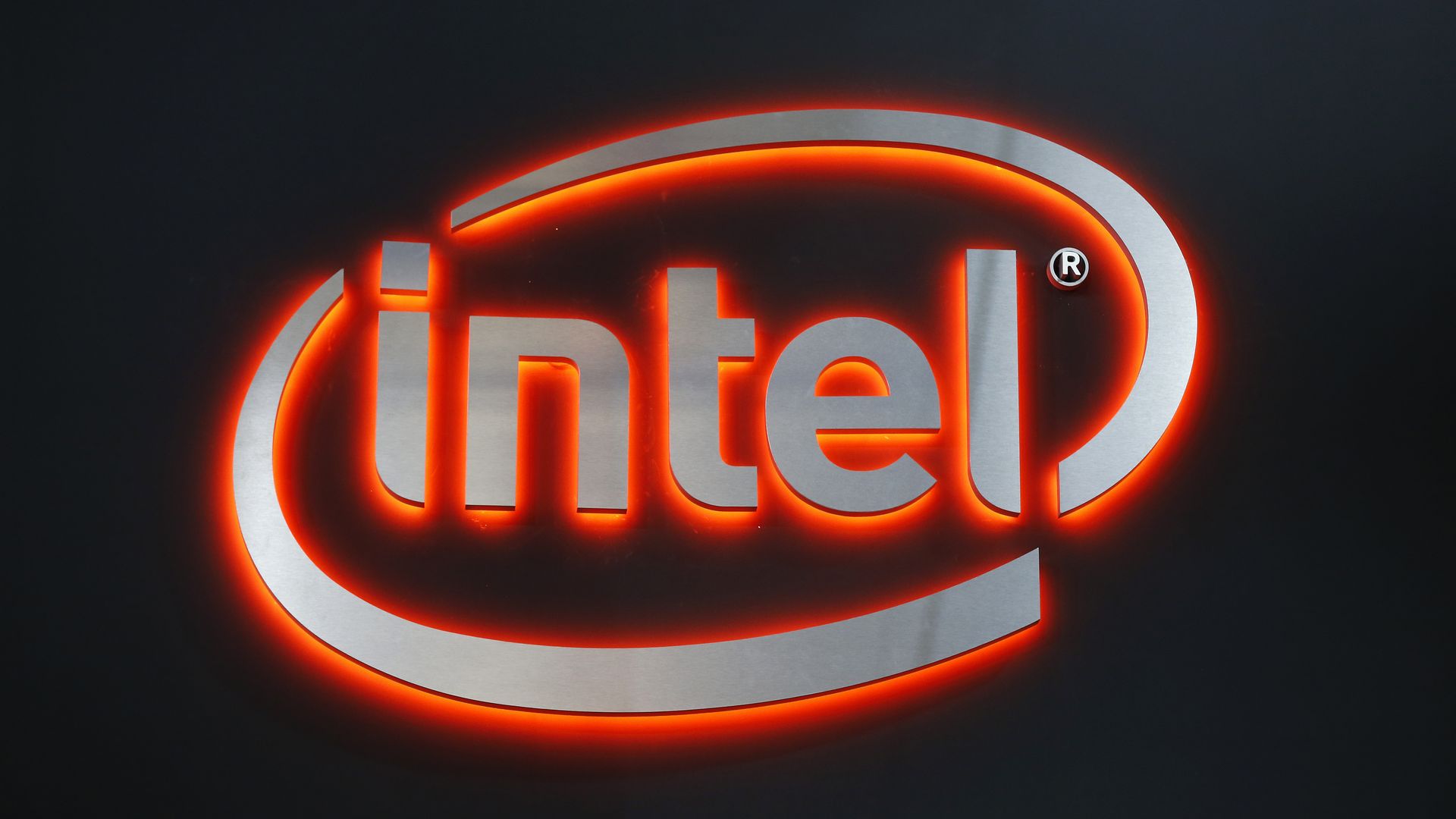 Illuminated Intel logo