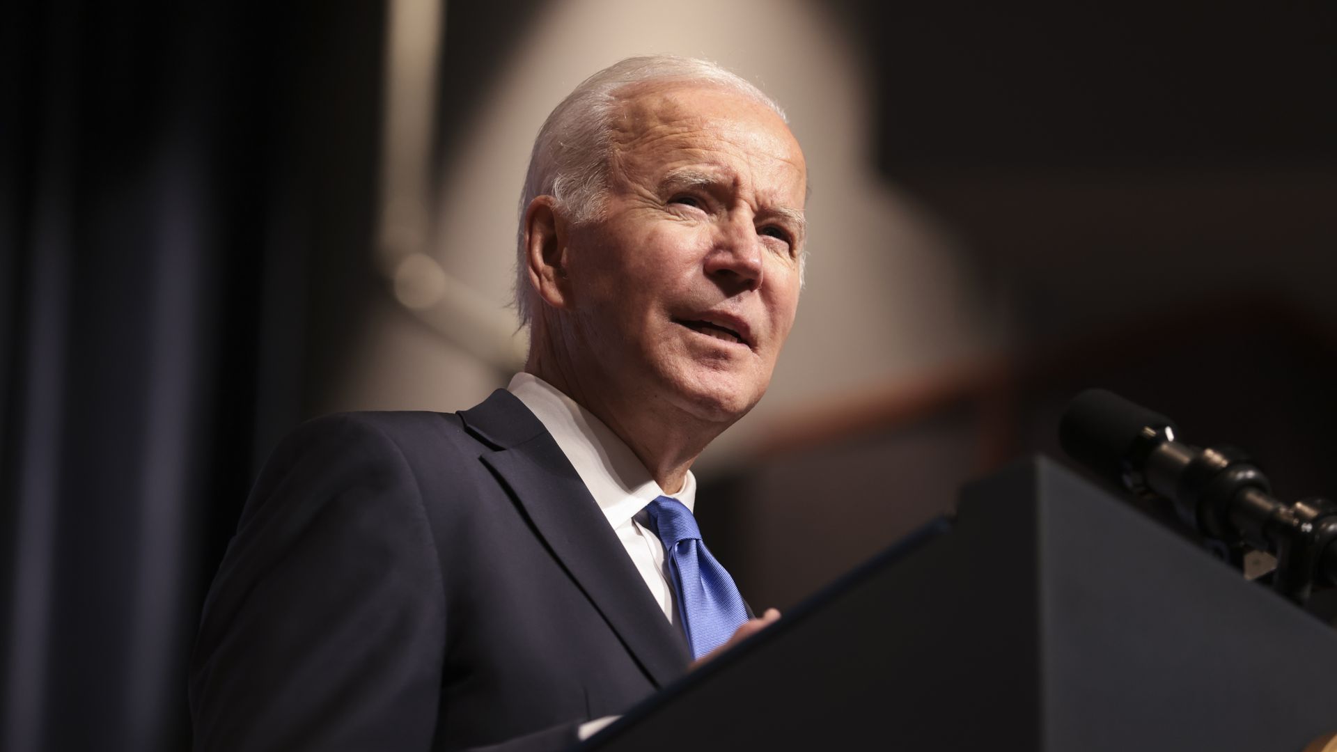 Photo of Joe Biden speaking from a podium
