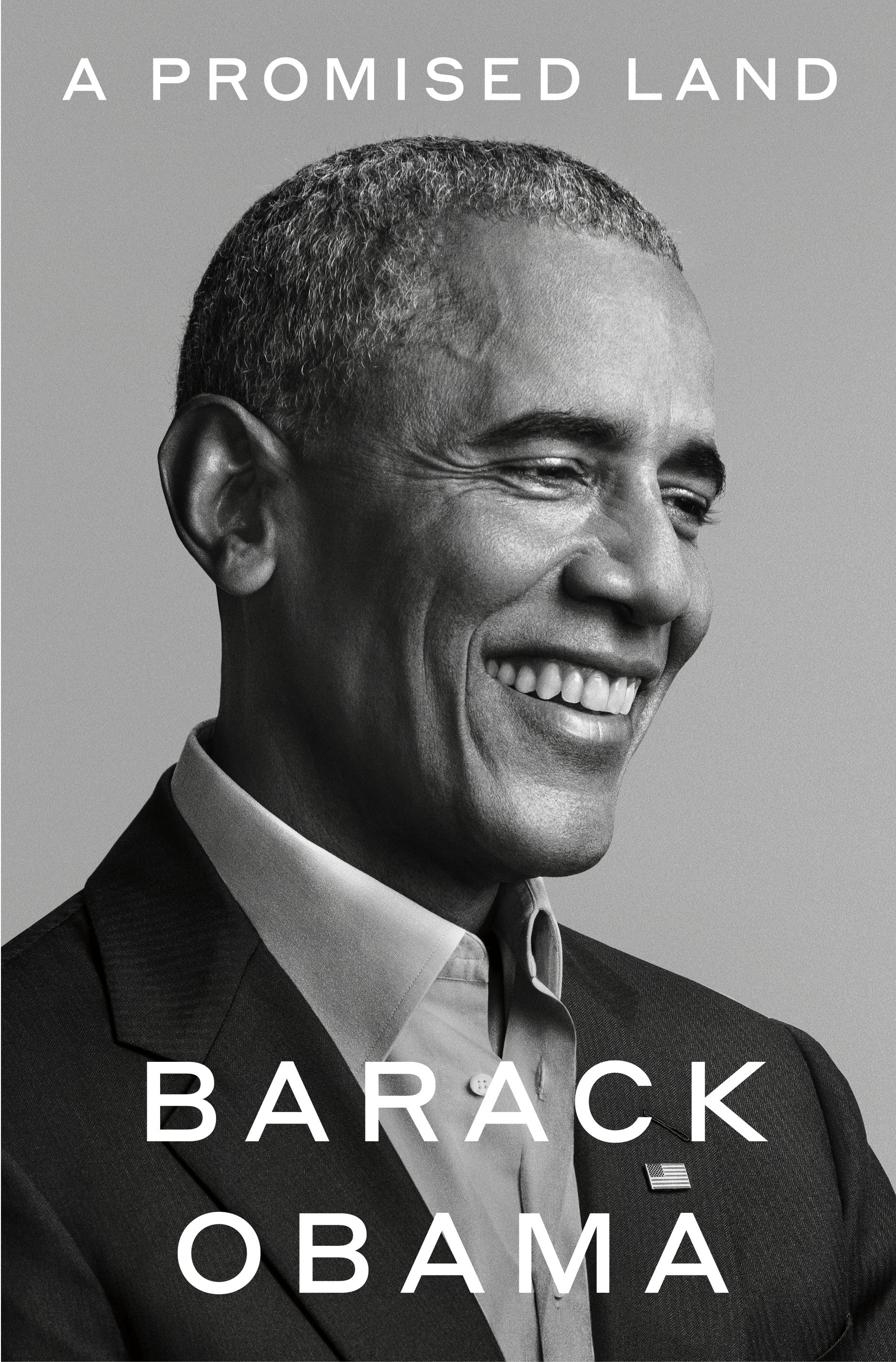 The book cover with Barack Obama's face on it. 