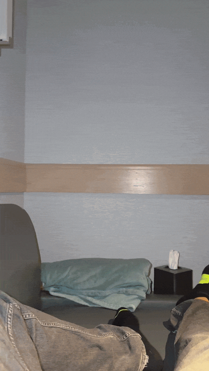 A gif of a Minute Suite room at Atlanta's airport.