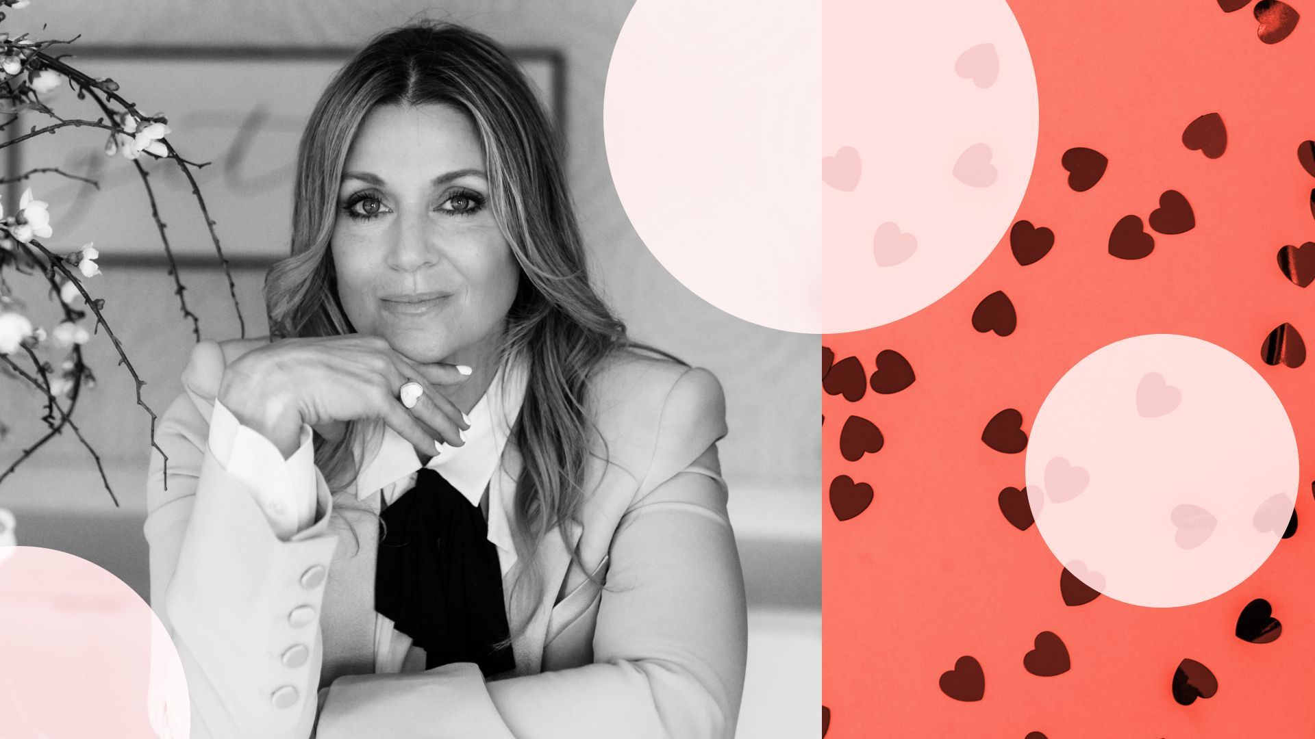 Photo illustration collage of Kailen Rosenberg surrounded by abstract shapes.