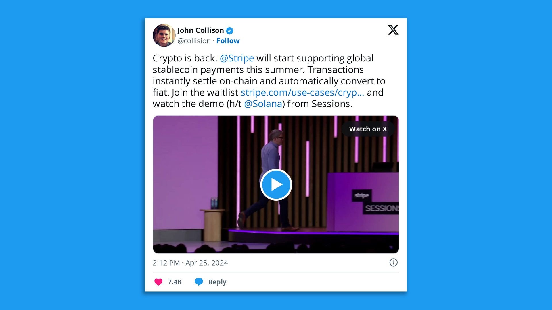 Stripe brings back crypto payments