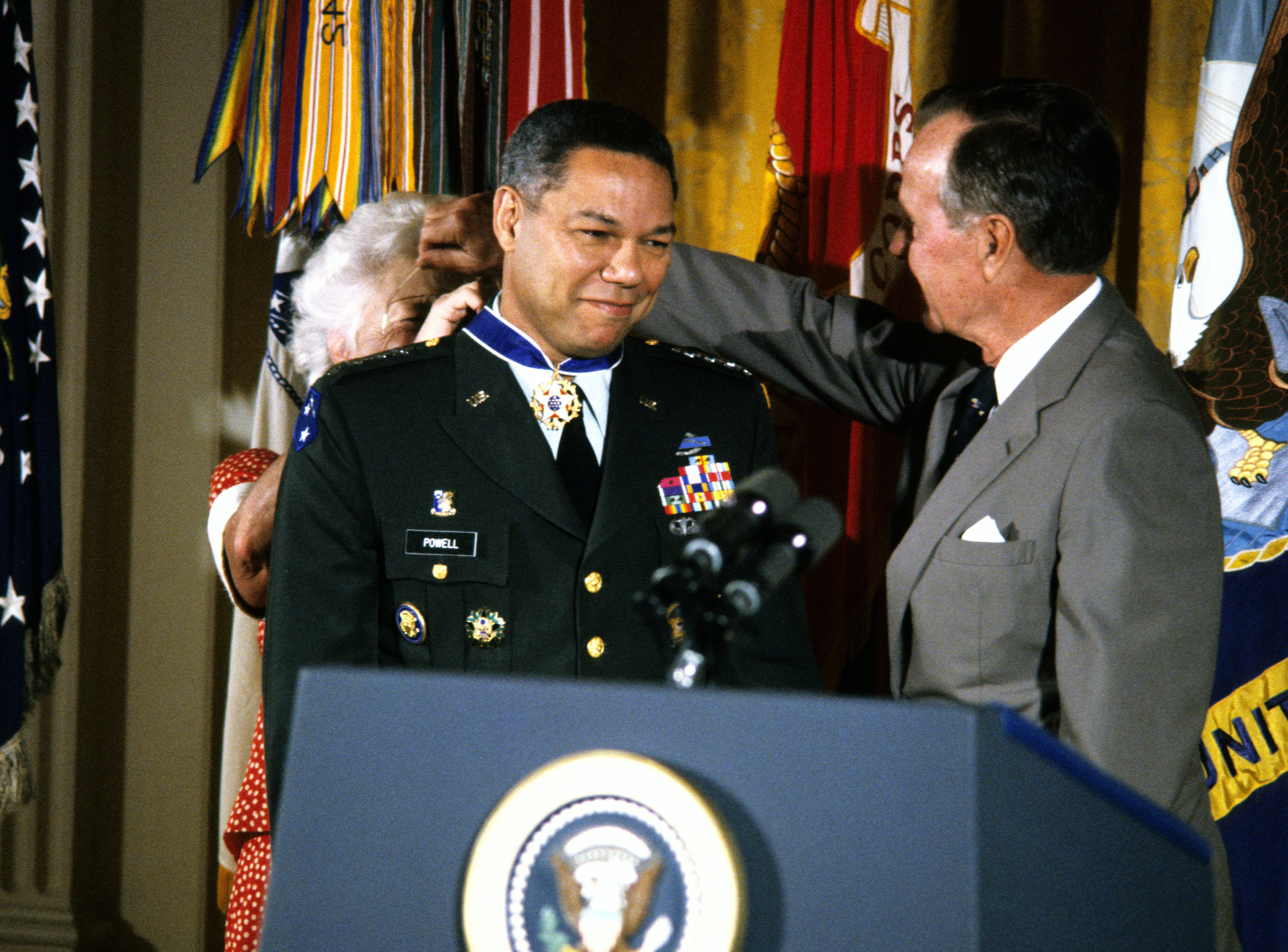 General Powell being awarded the medal of freedom