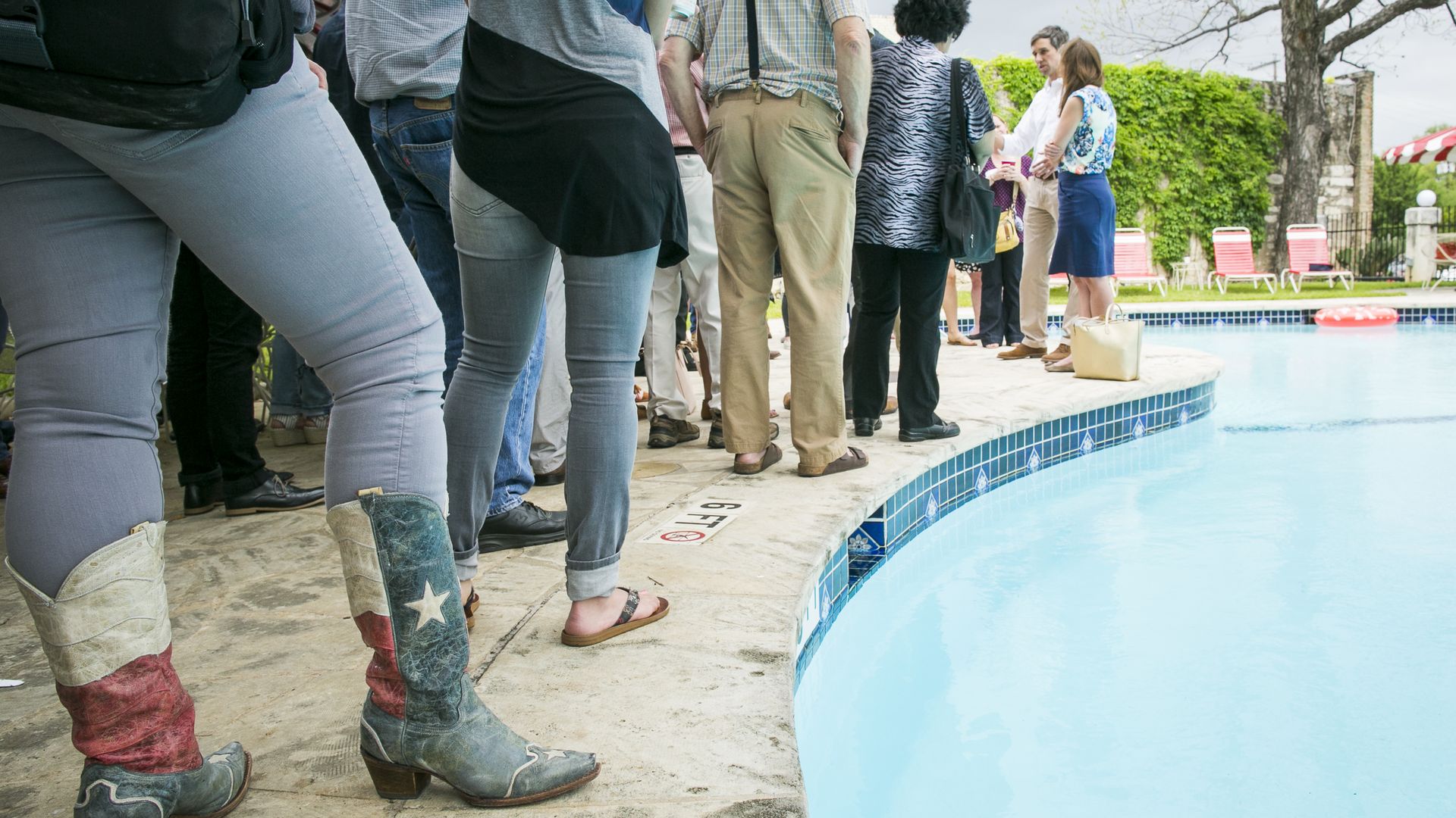 Rep. Beto O'Rourke holds a fundraiser at the Austin Motel in Austin, Texas.