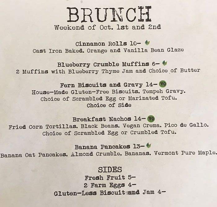 Fern now open in Dilworth. Go inside and view this vegetarian