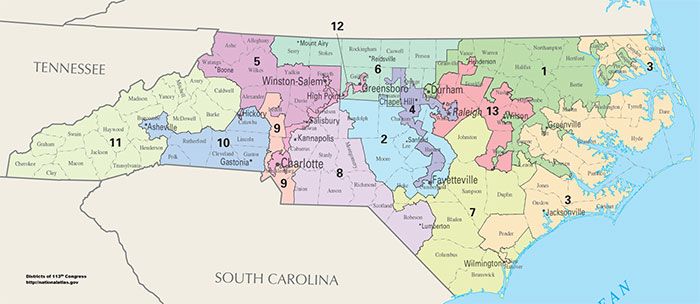 Current NC Congressional map