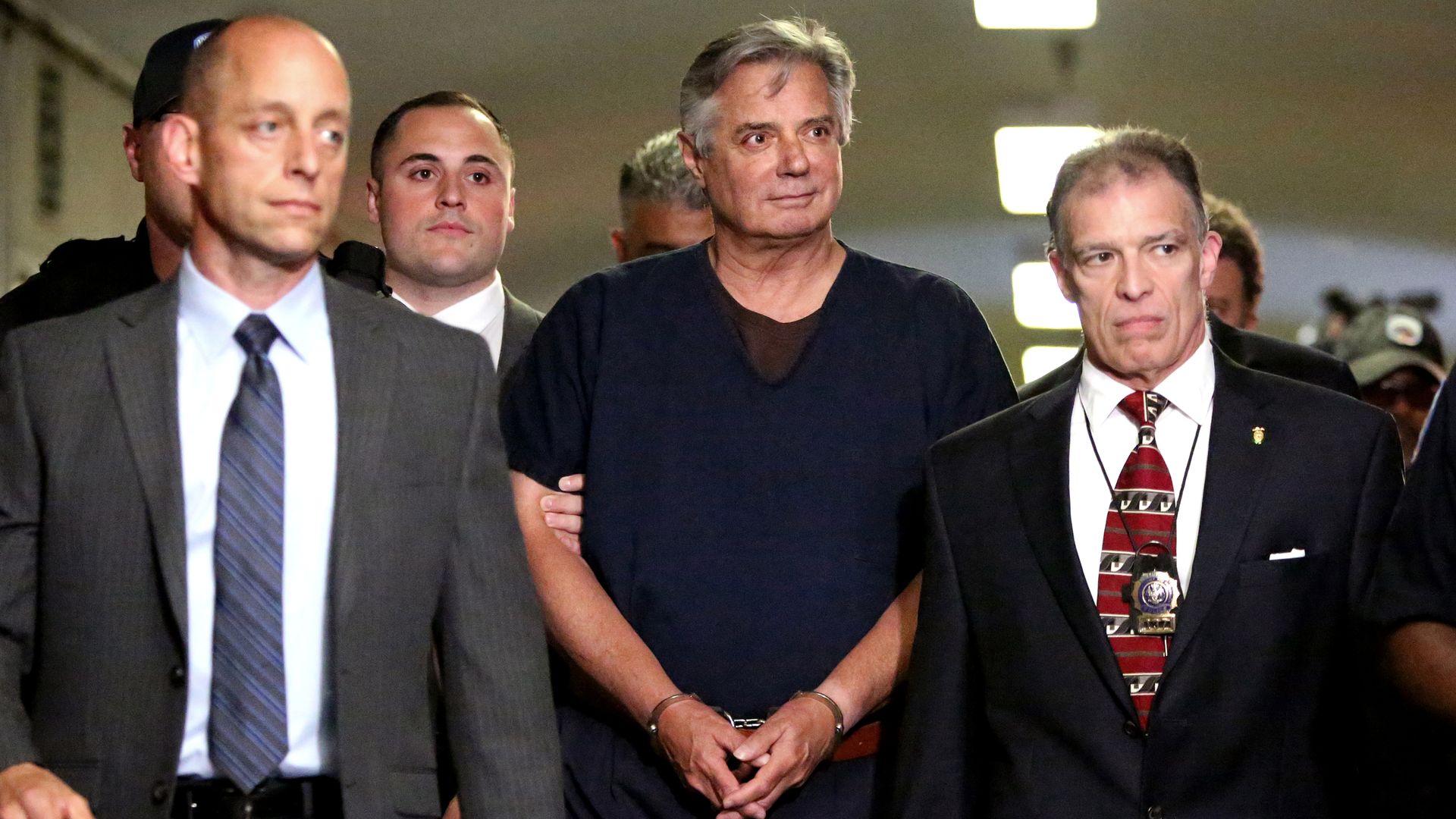 Former Trump campaign chairman Paul Manafort arrives to his arraignment in Manhattan Criminal Court, on June 27, 2019 in New York City.