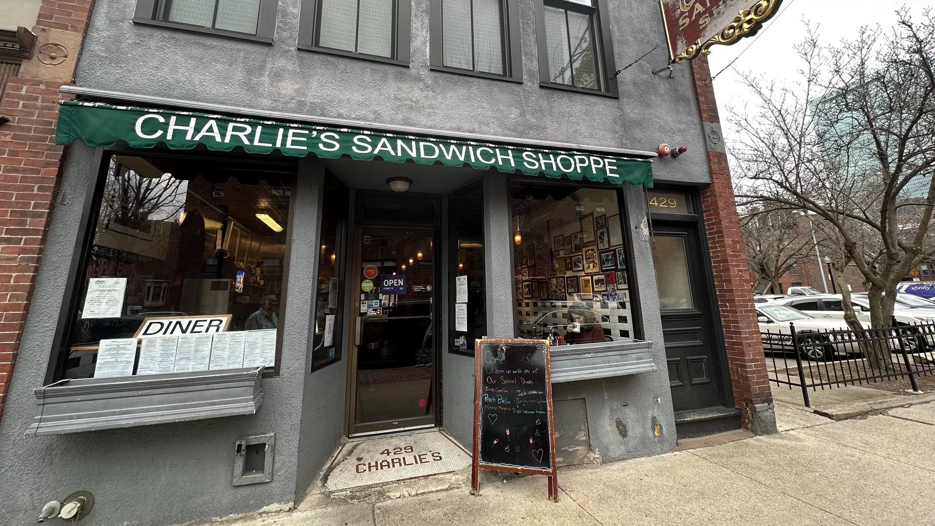 Charlie’s Sandwich Shoppe in Boston's South End. It’s believed to be the first Boston restaurant that served Black customers, hosting Duke Ellington, Sammy Davis Jr. and other jazz greats. Photo: Steph Solis/Axios