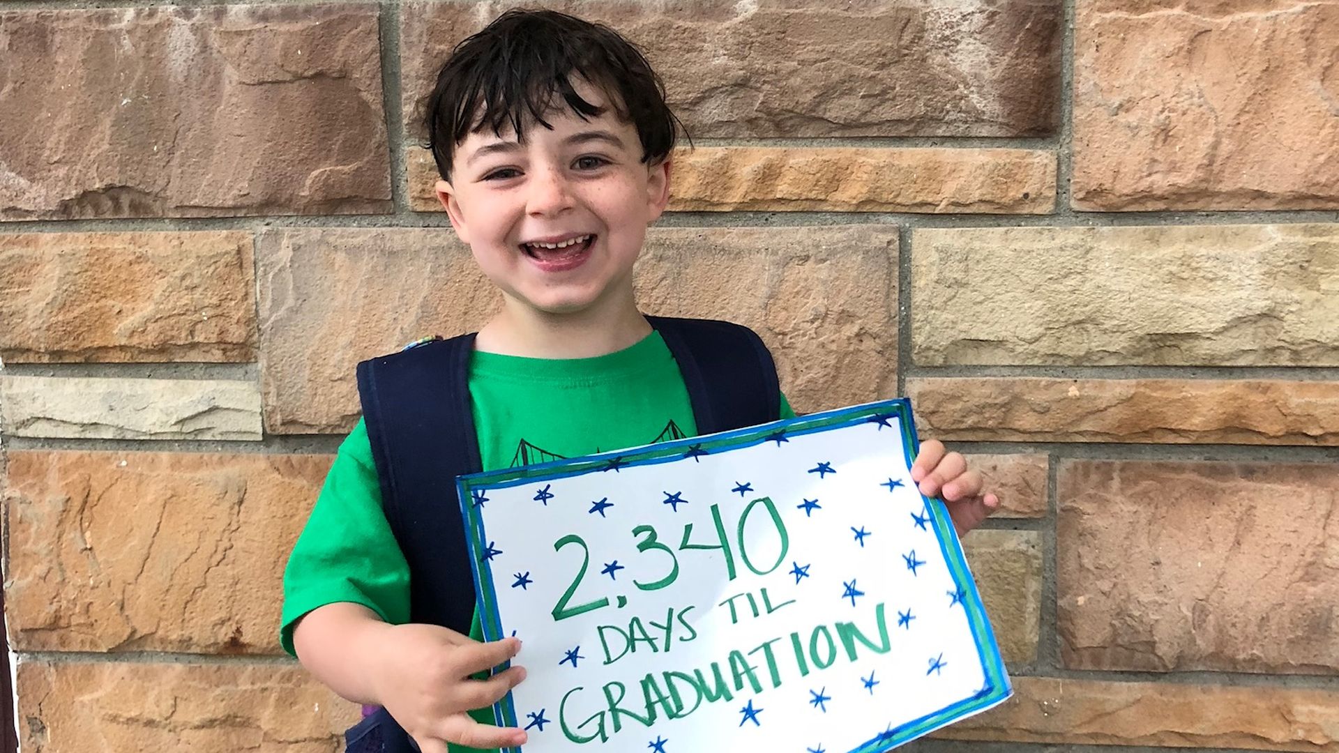 Harvey Turpen Fried, on his first day of kindergarten.