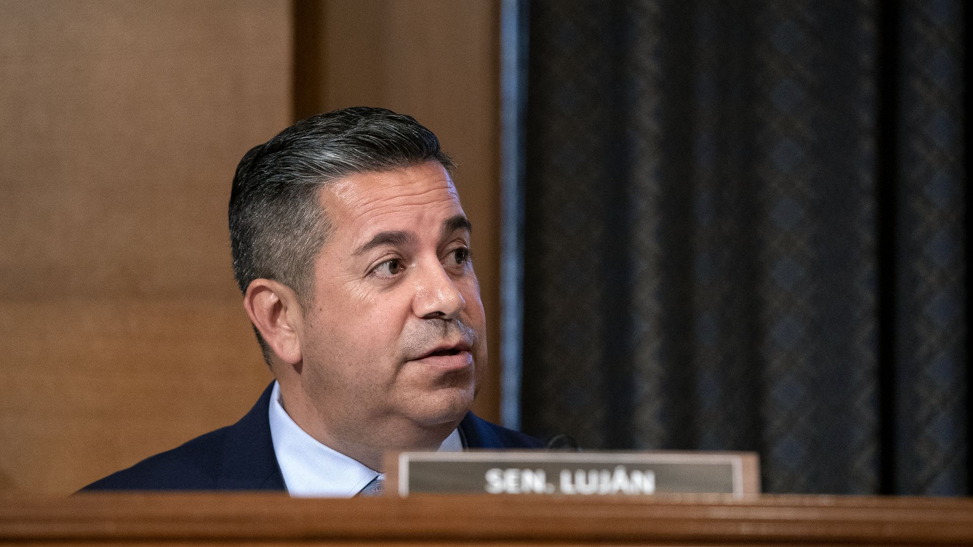 Sen. Ben Ray Lujan is seen during a congressional hearing.